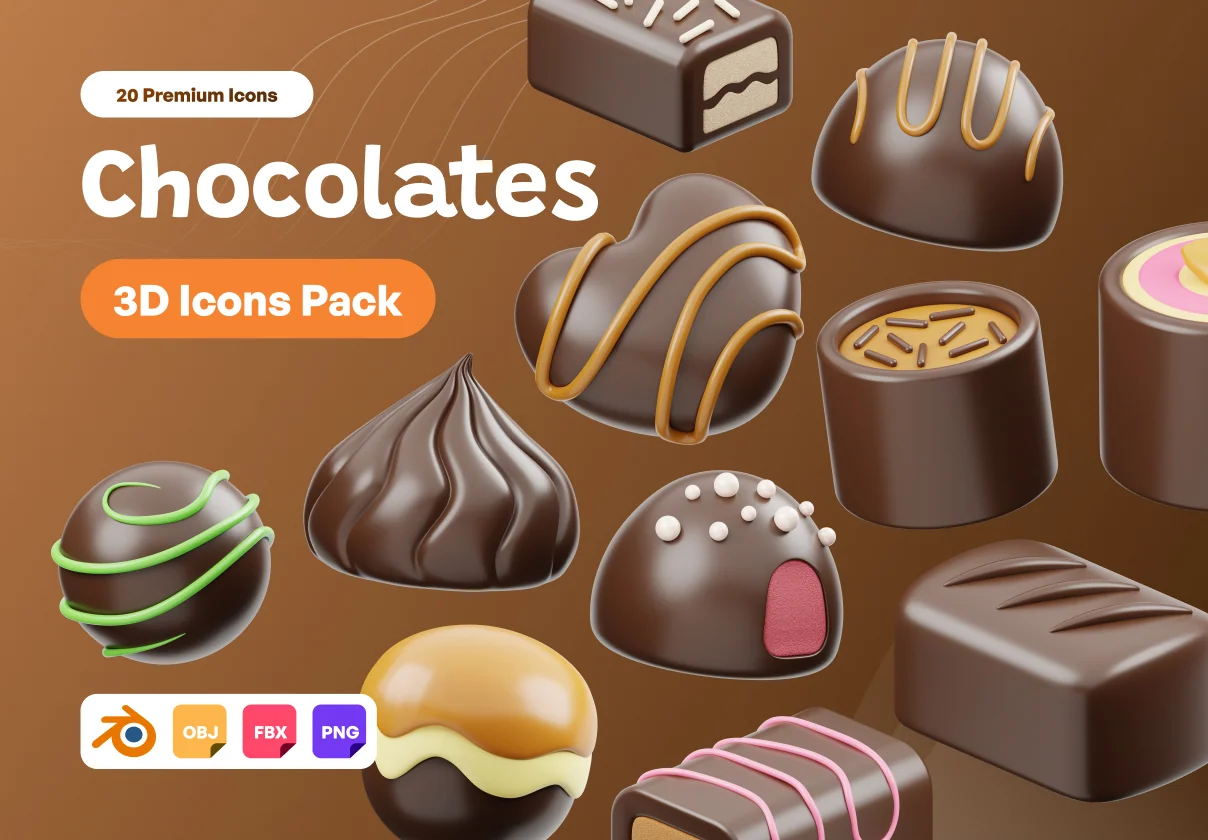 Chocolate 3D Icon