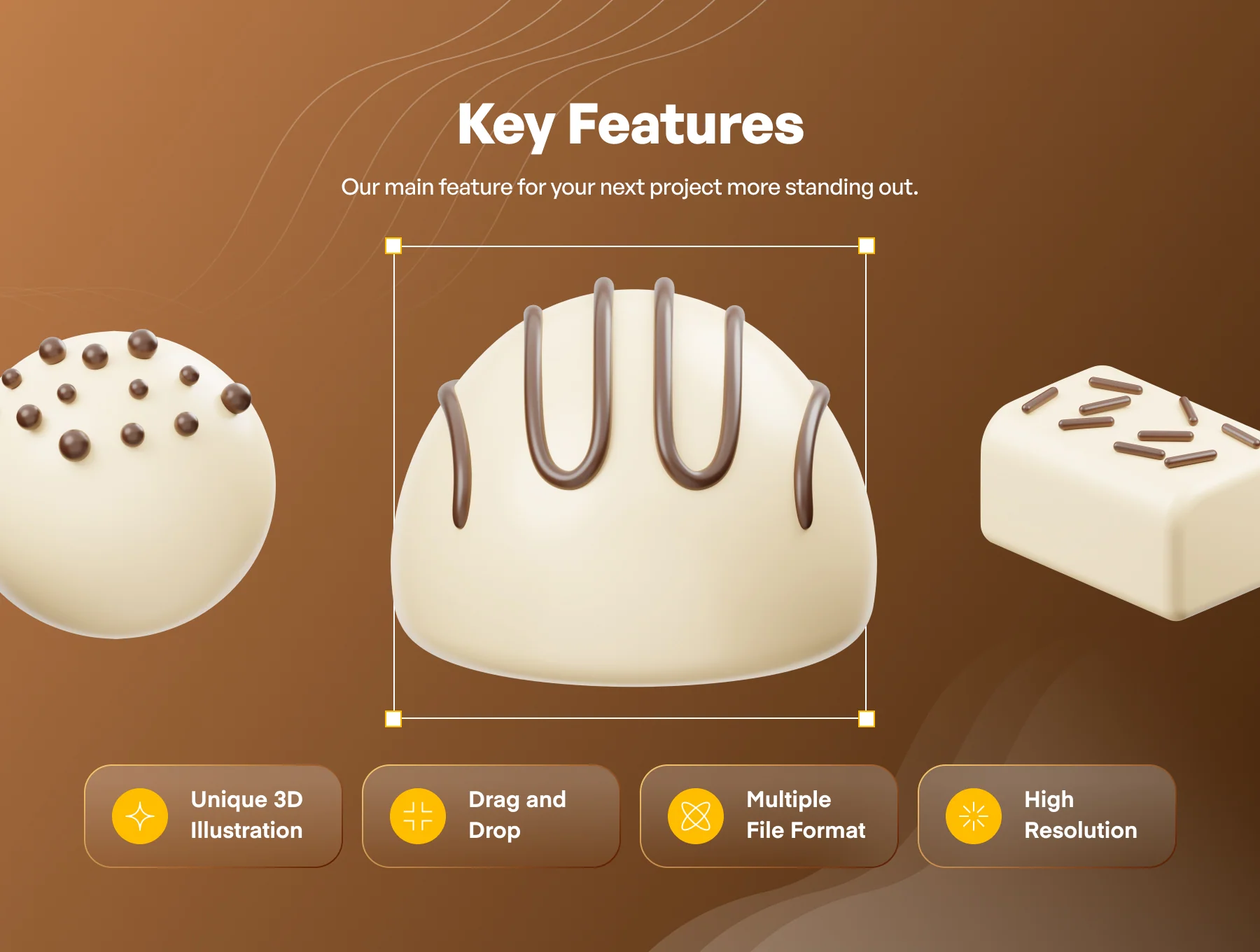 Chocolate 3D Icon 2