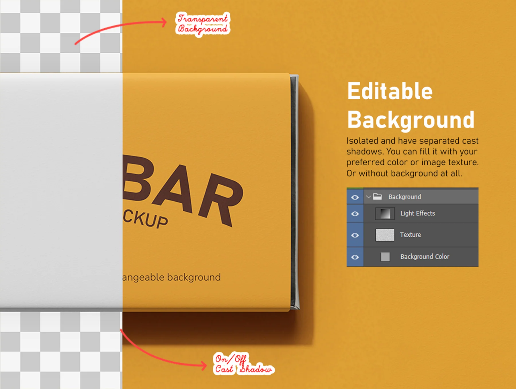 Chocolate Candy Bar Packaging PSD Mockup Set 7