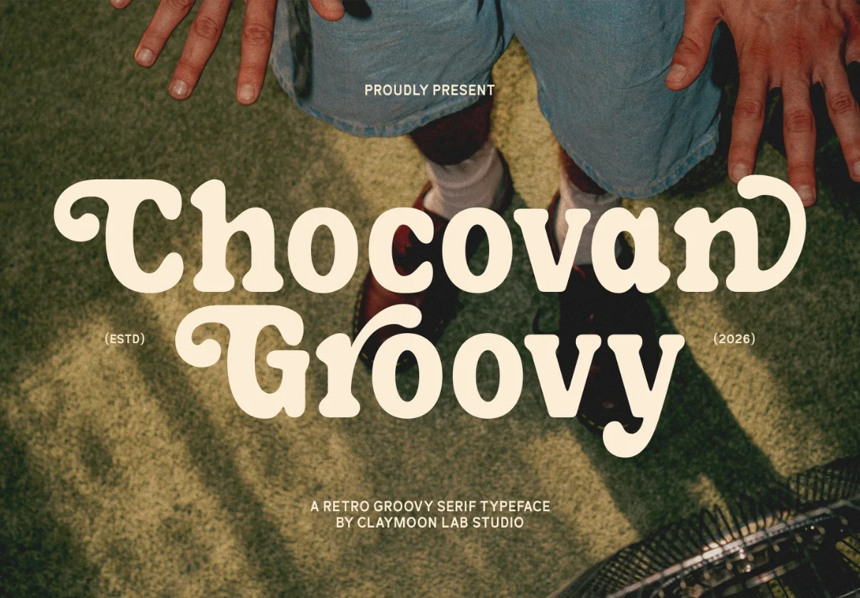 Chocovan Groovy — Retro Groovy Serif Typeface