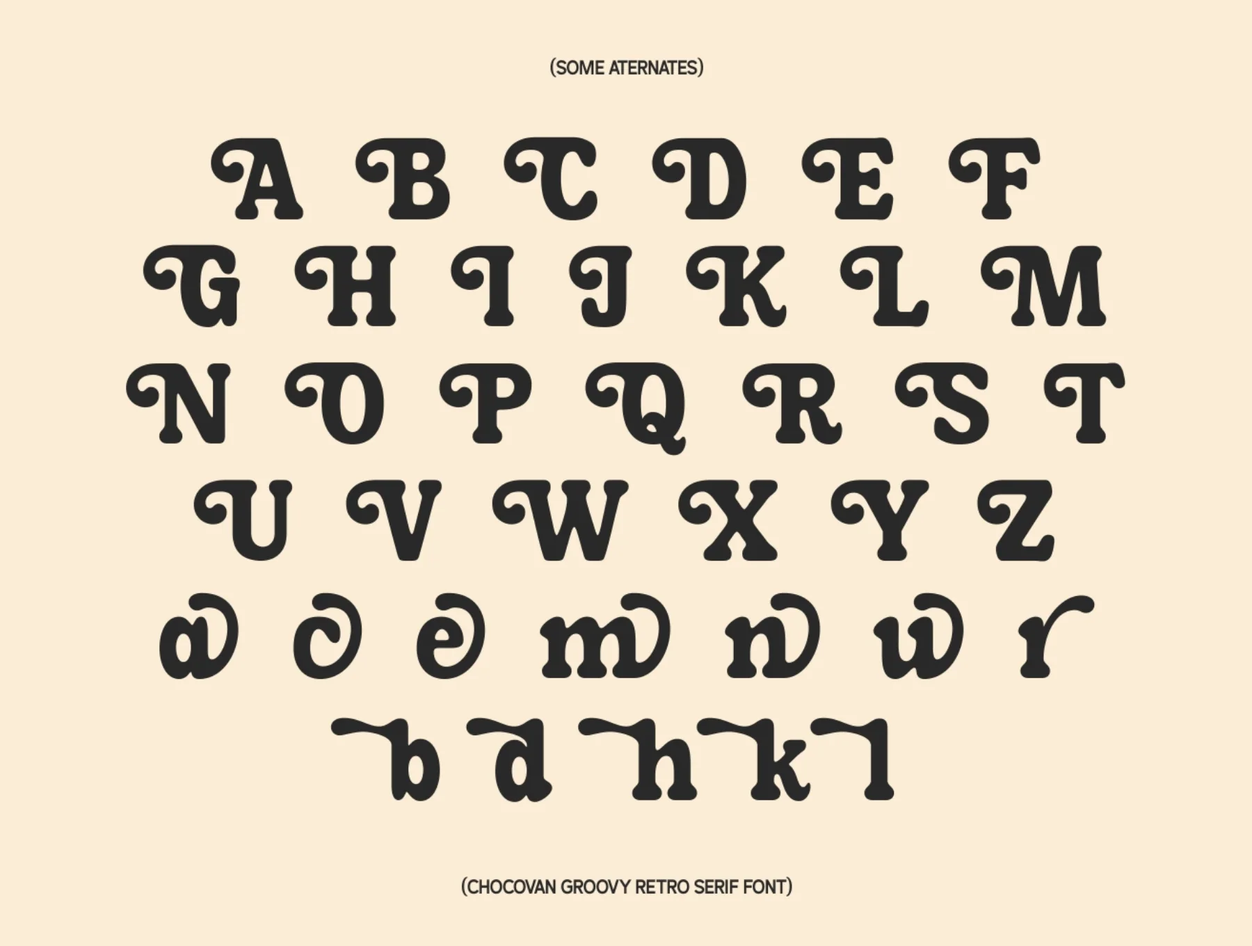 Chocovan Groovy — Retro Groovy Serif Typeface 6