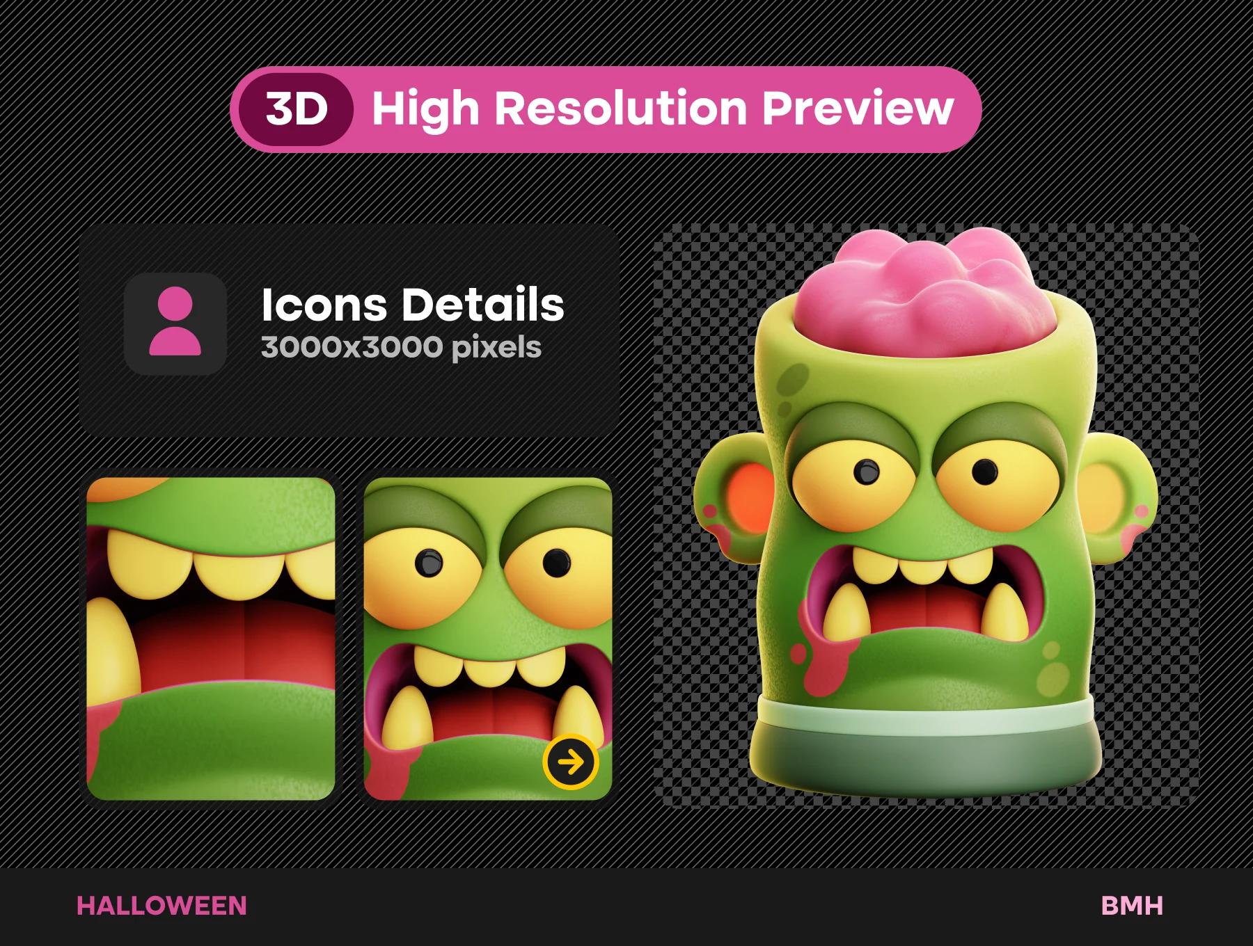 Halloween 3D Icons Illustraton 3