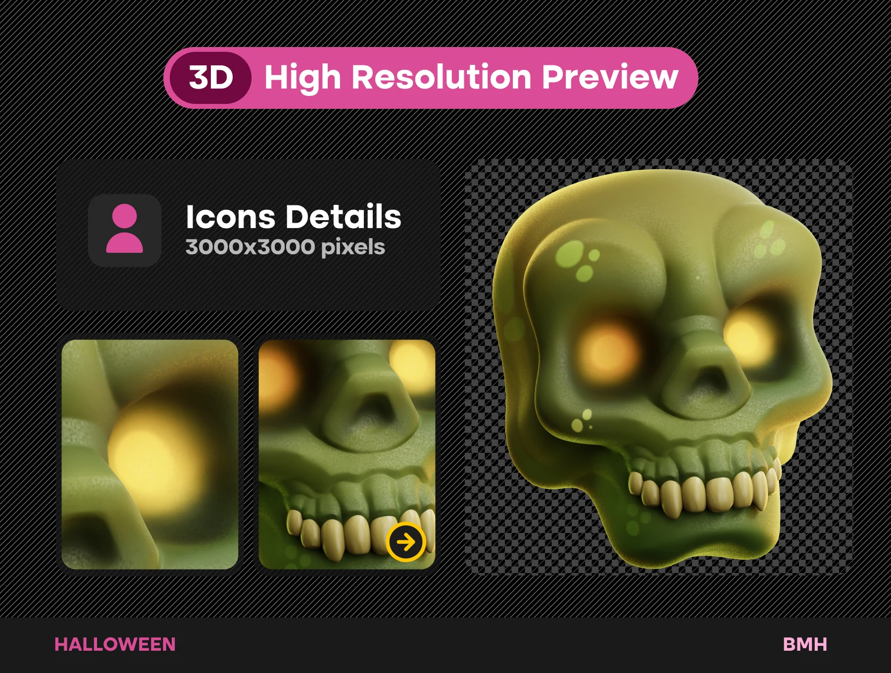 Halloween 3D Icons Illustraton 4