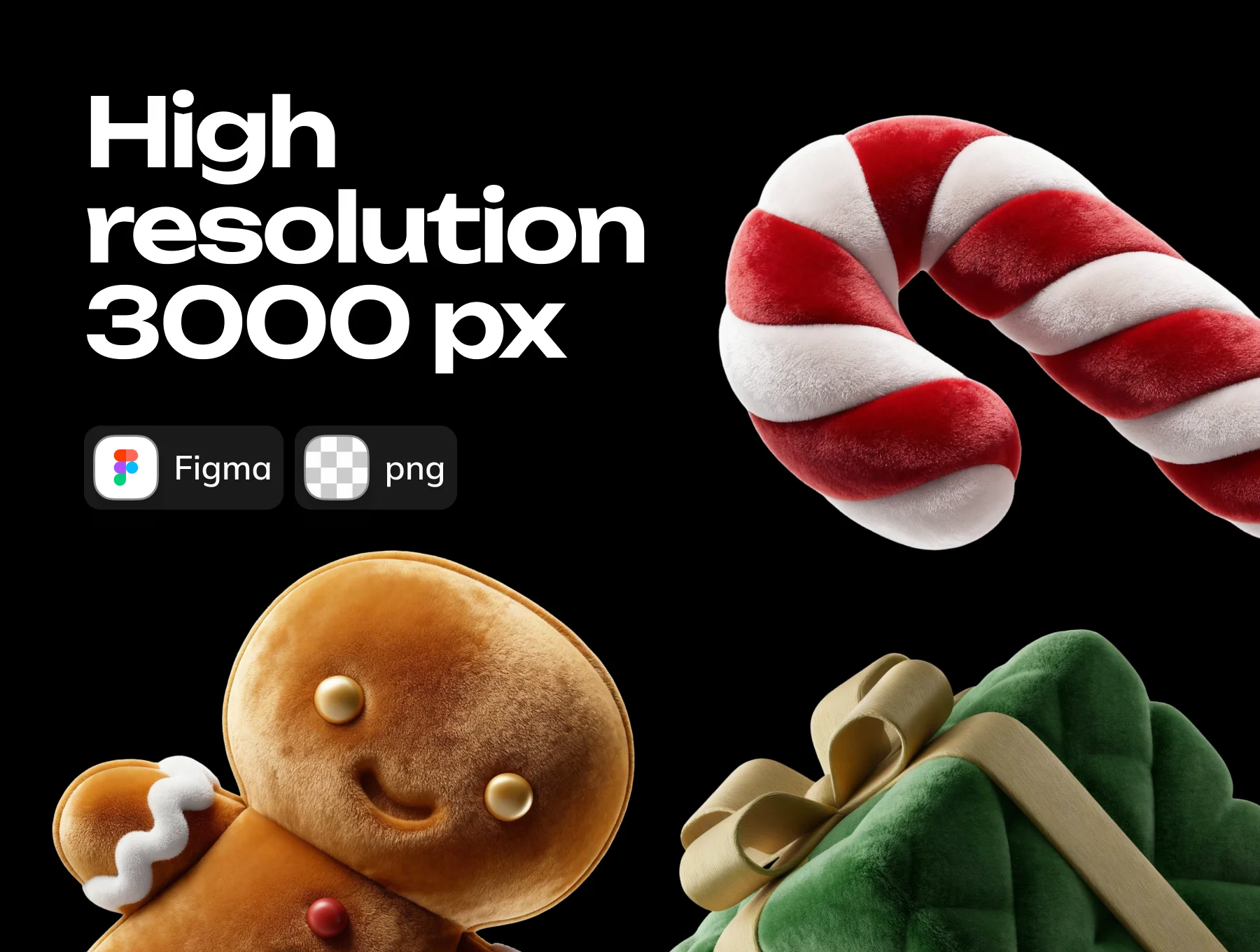 Christmas 3d Fur Icons 4