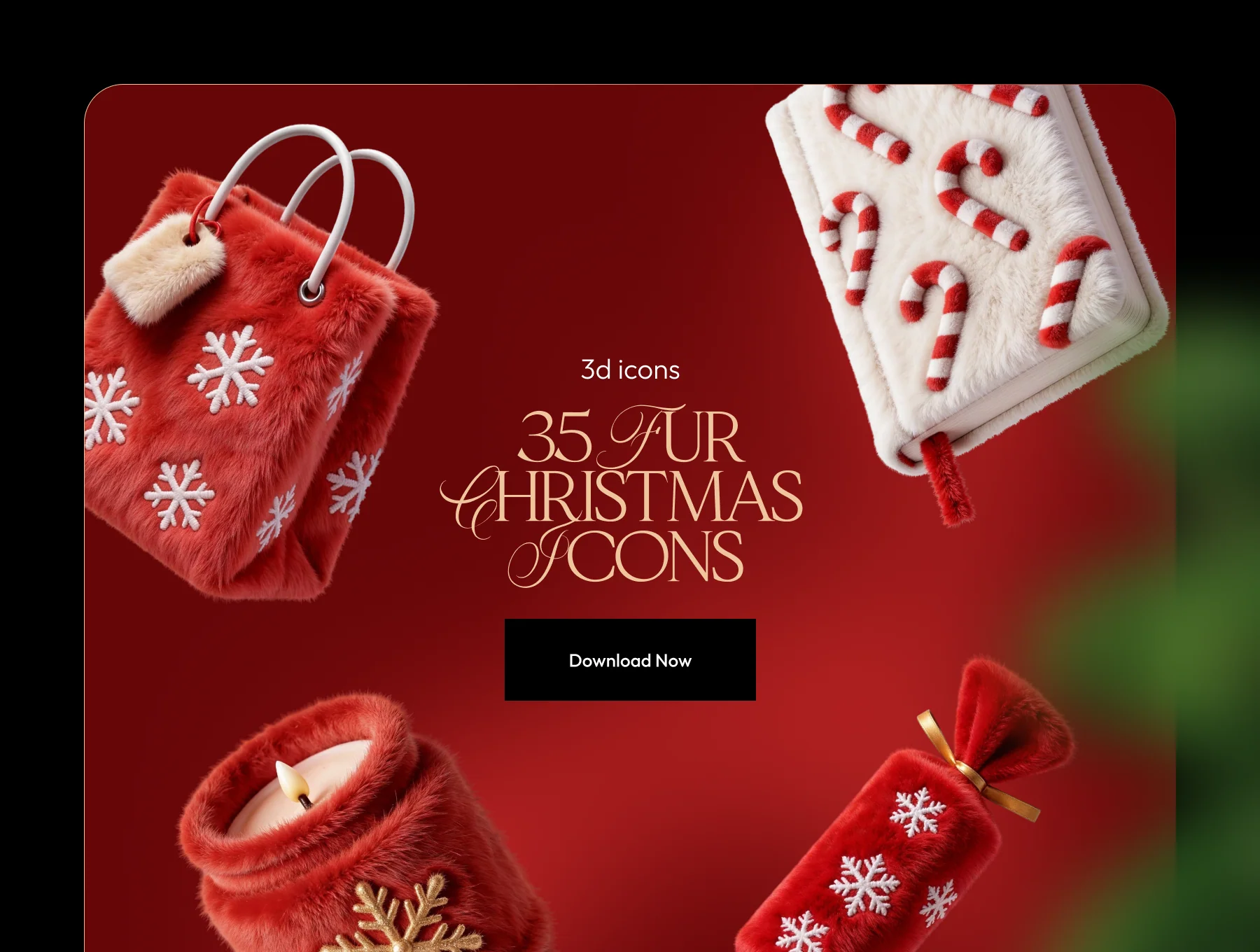 Christmas 3d Fur Plush Icons 6