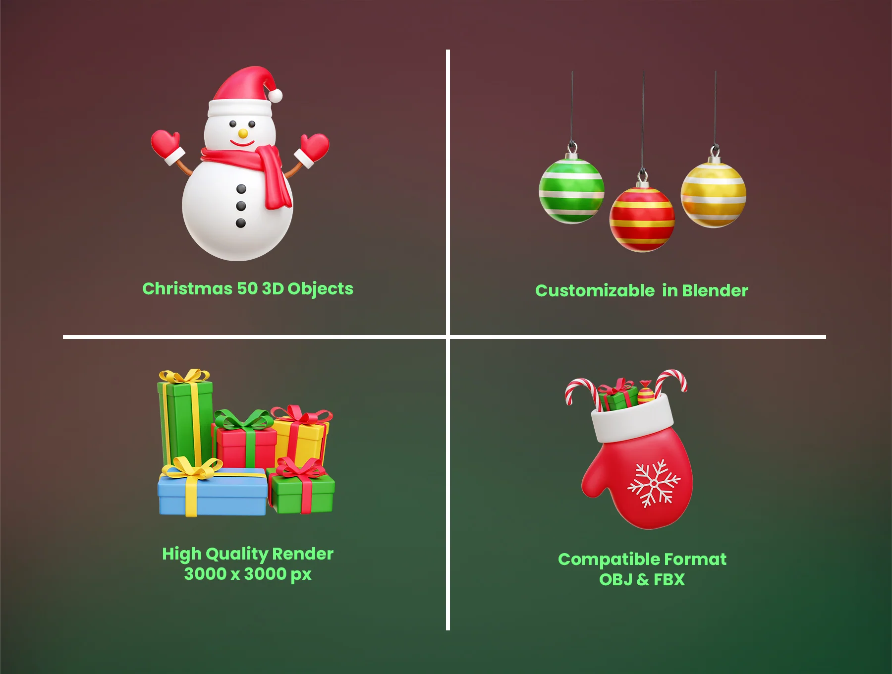 Christmas 3D Icon Illustrations 2