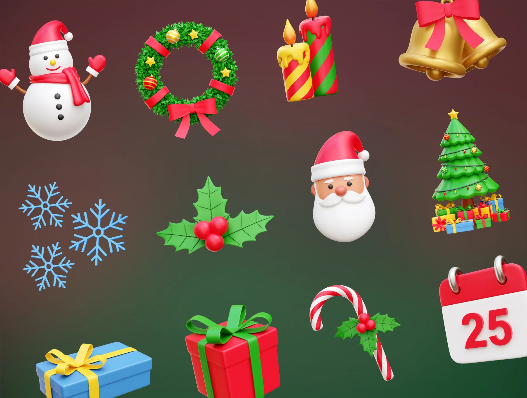Christmas 3D Icon Illustrations 5