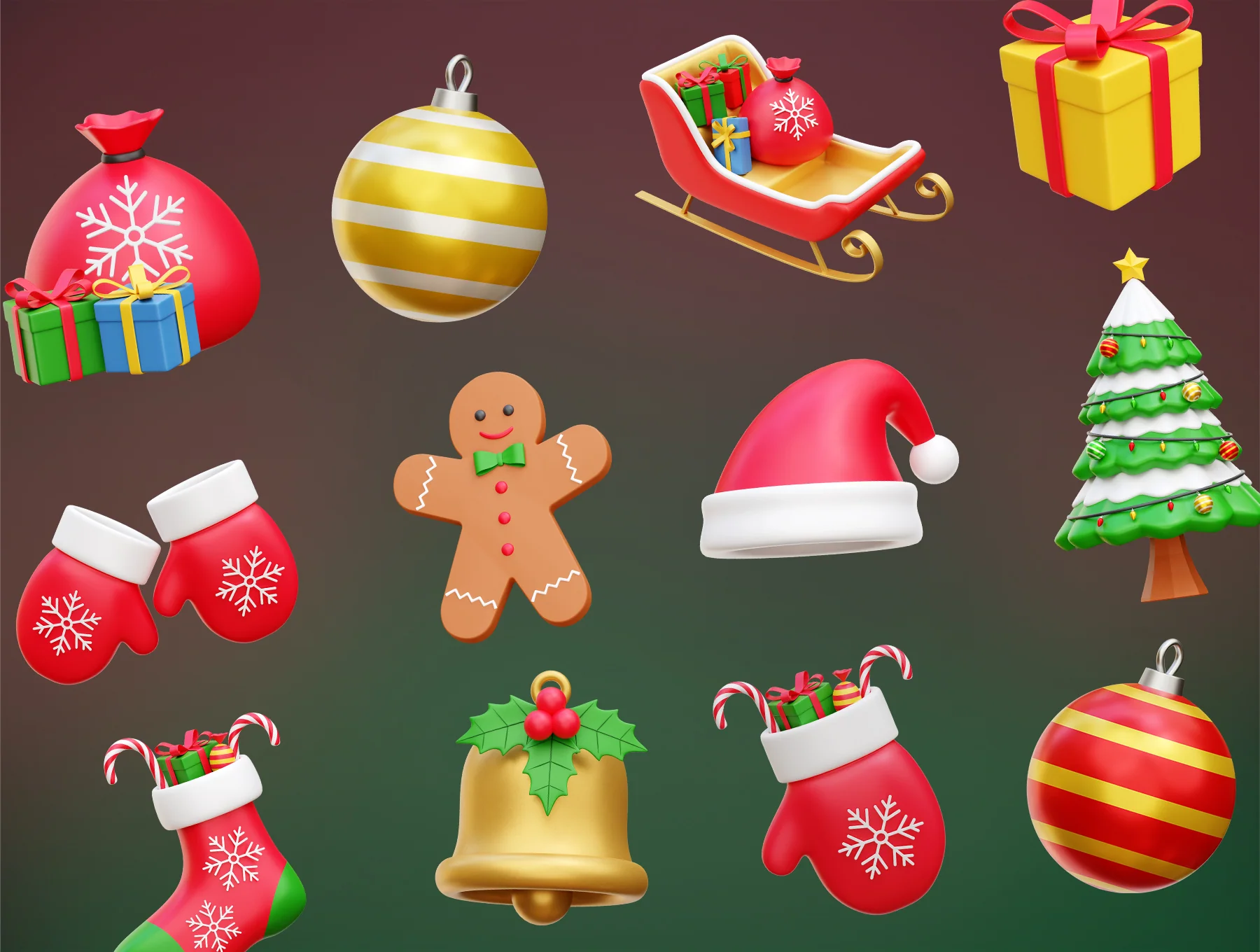 Christmas 3D Icon Illustrations 6
