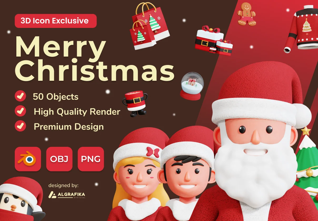 Christmas 3D Icon Pack
