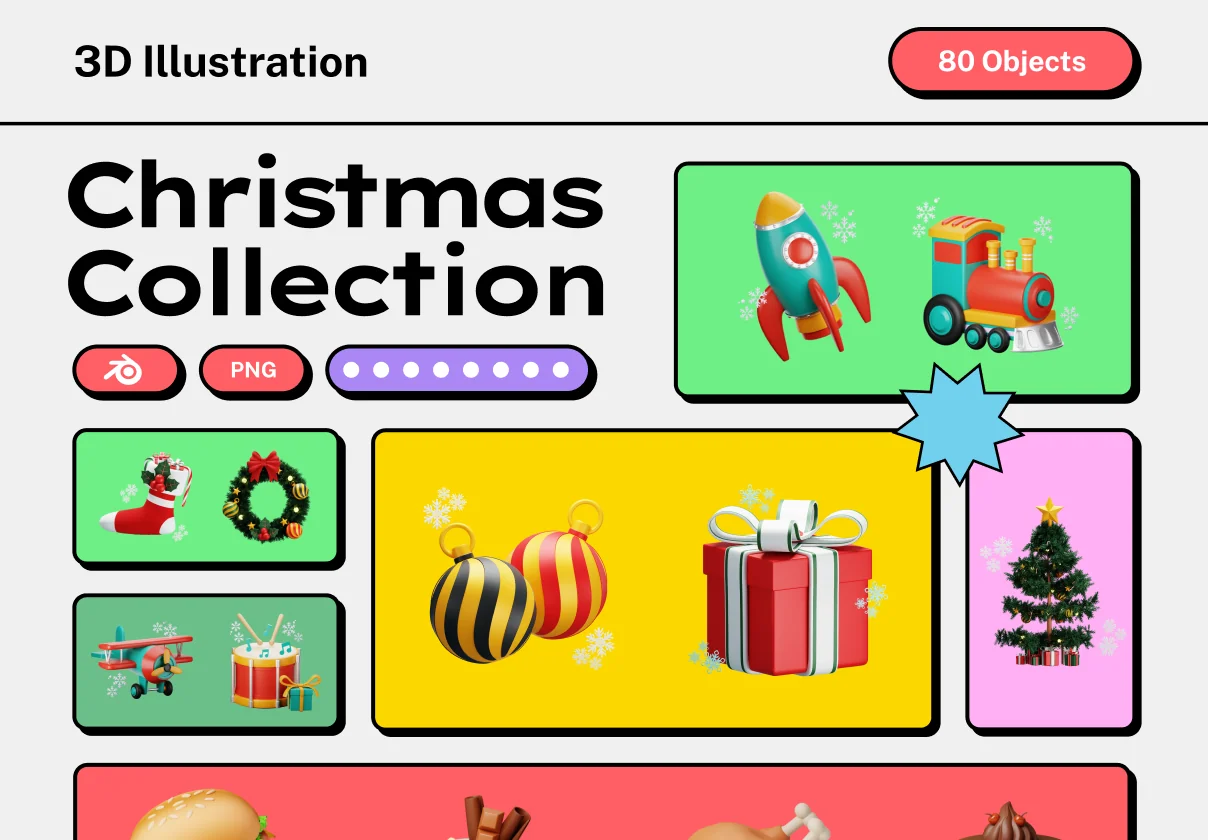 Christmas 3D Icons Collection