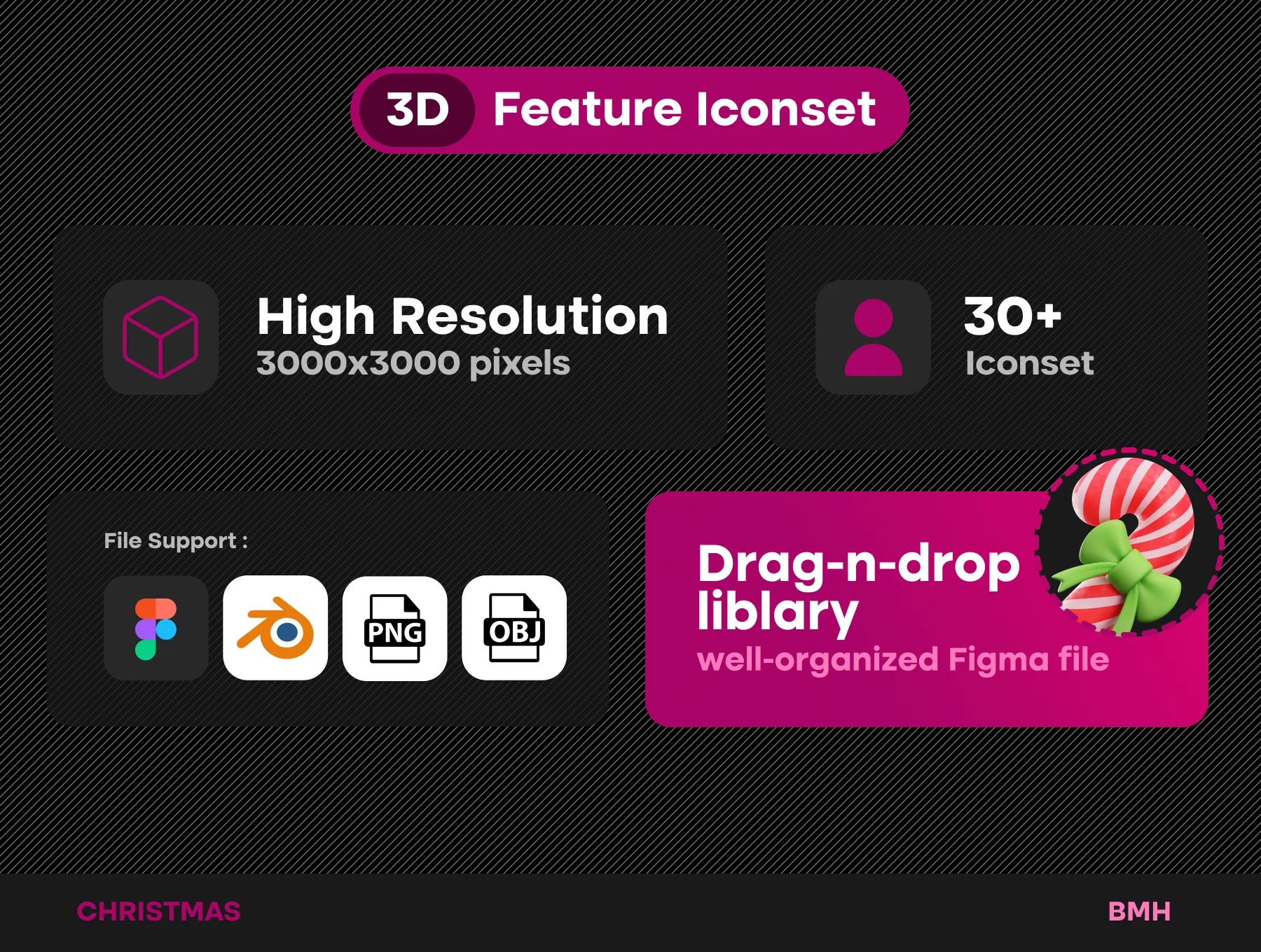 Christmas 3D Icons Illustraton 2