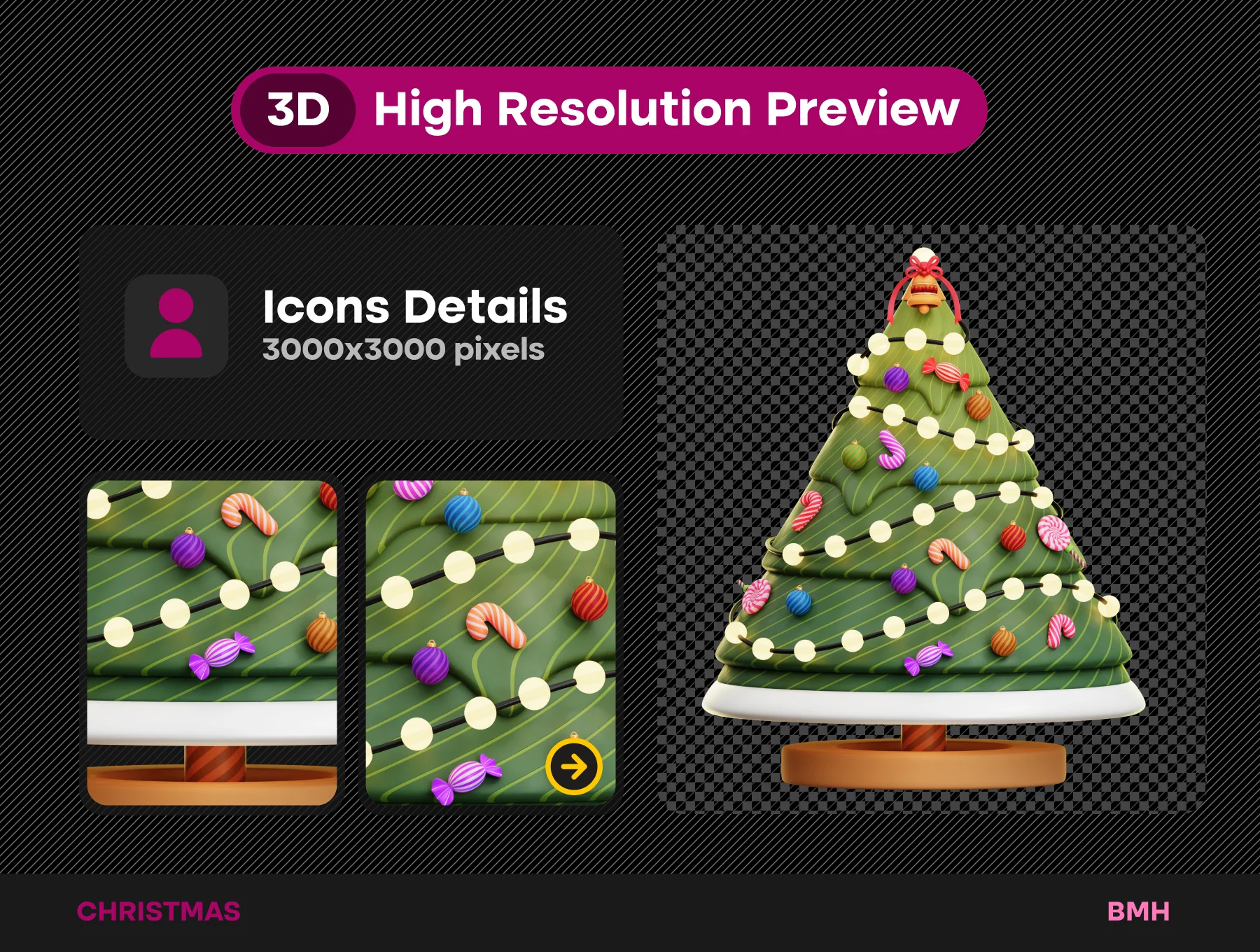 Christmas 3D Icons Illustraton 3