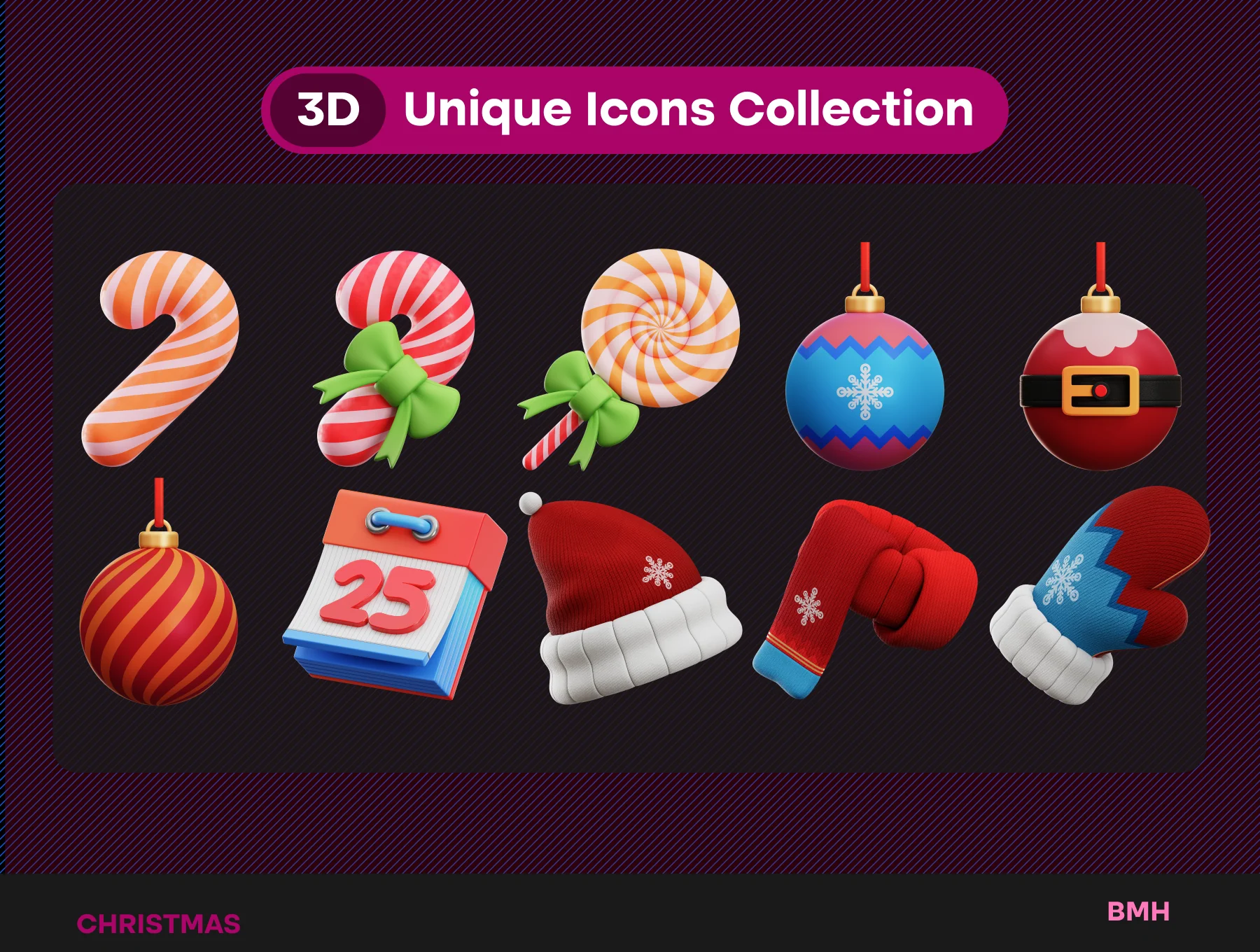 Christmas 3D Icons Illustraton 5