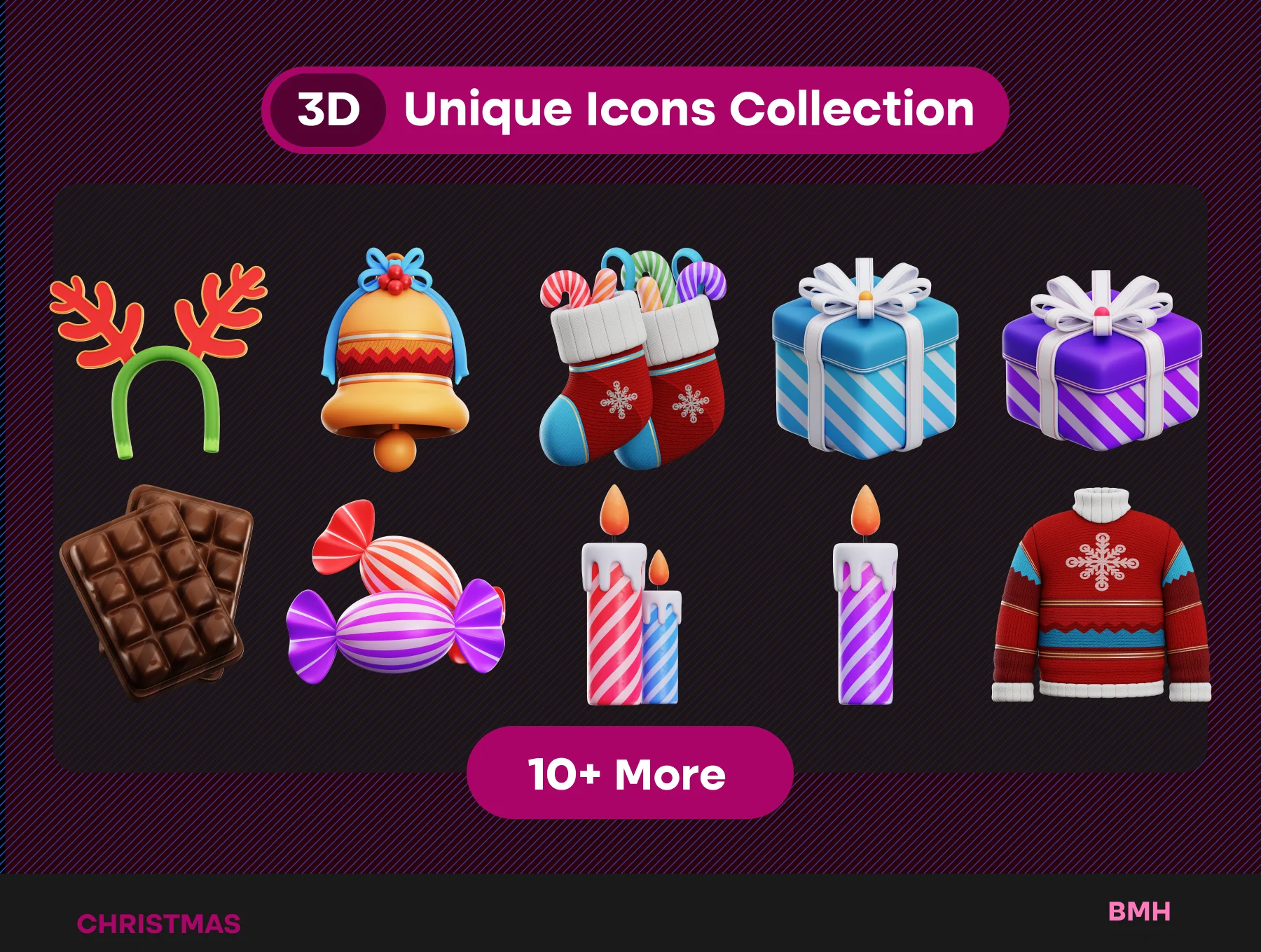 Christmas 3D Icons Illustraton 6