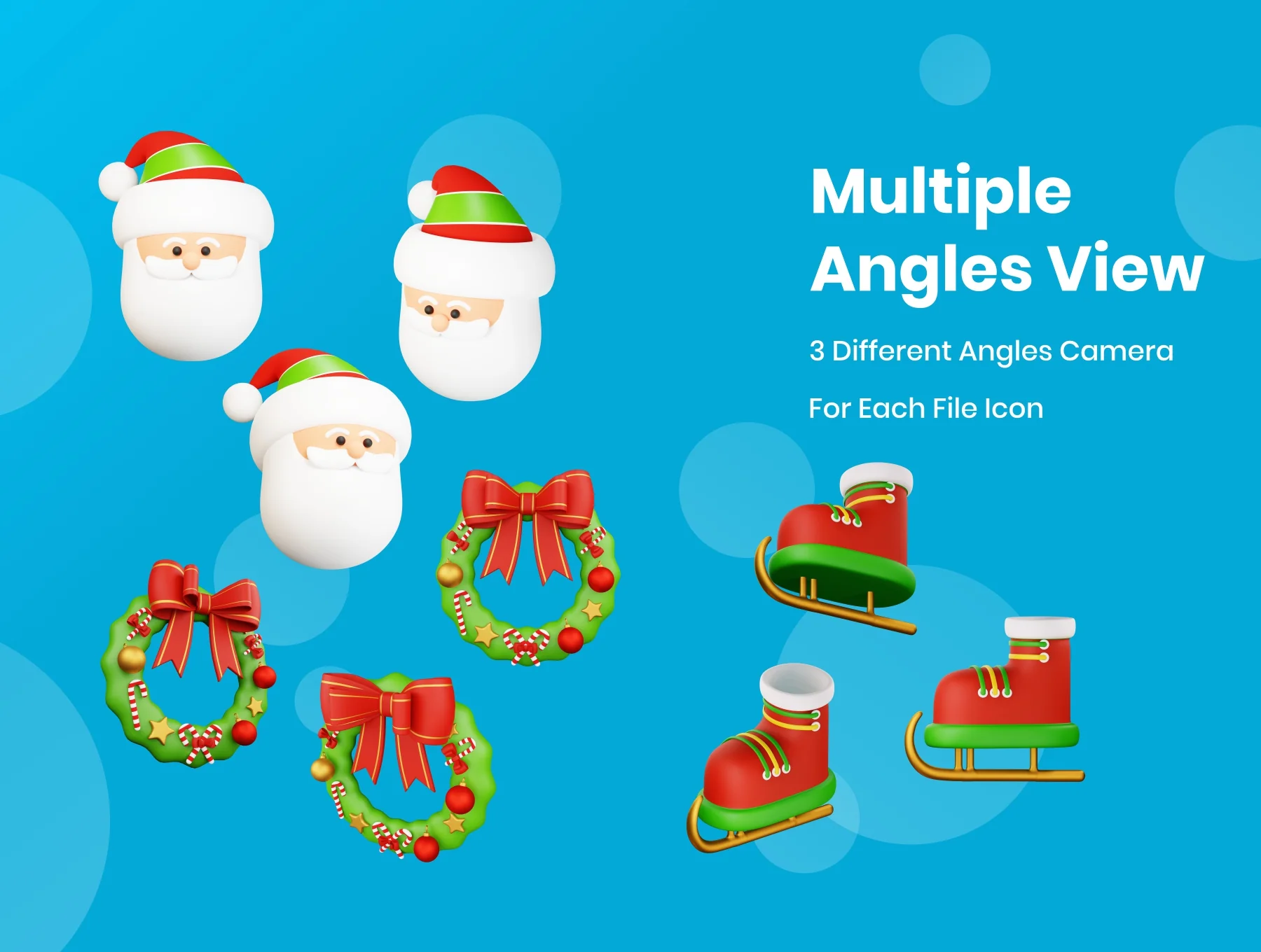 Christmas - 3D Icons Illustration 4