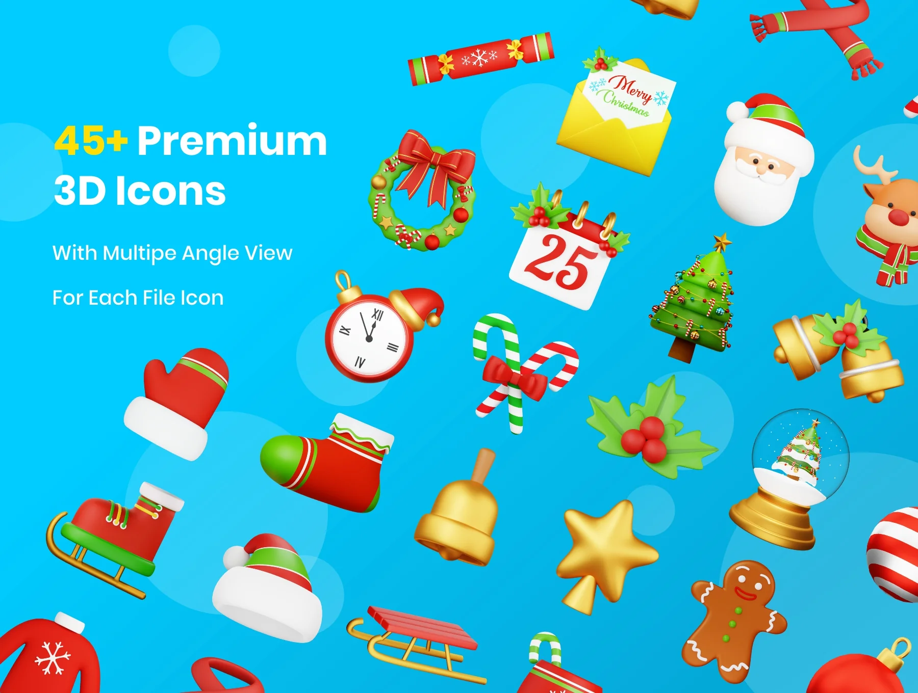 Christmas - 3D Icons Illustration 7