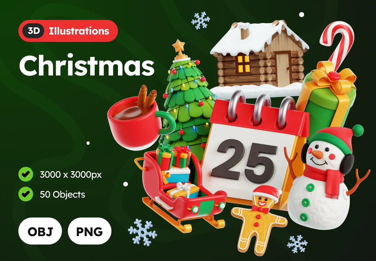 Christmas 3D Illustrations