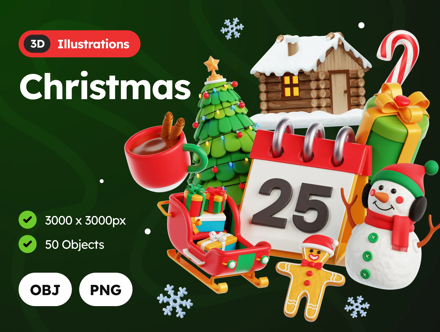 Christmas 3D Illustrations
