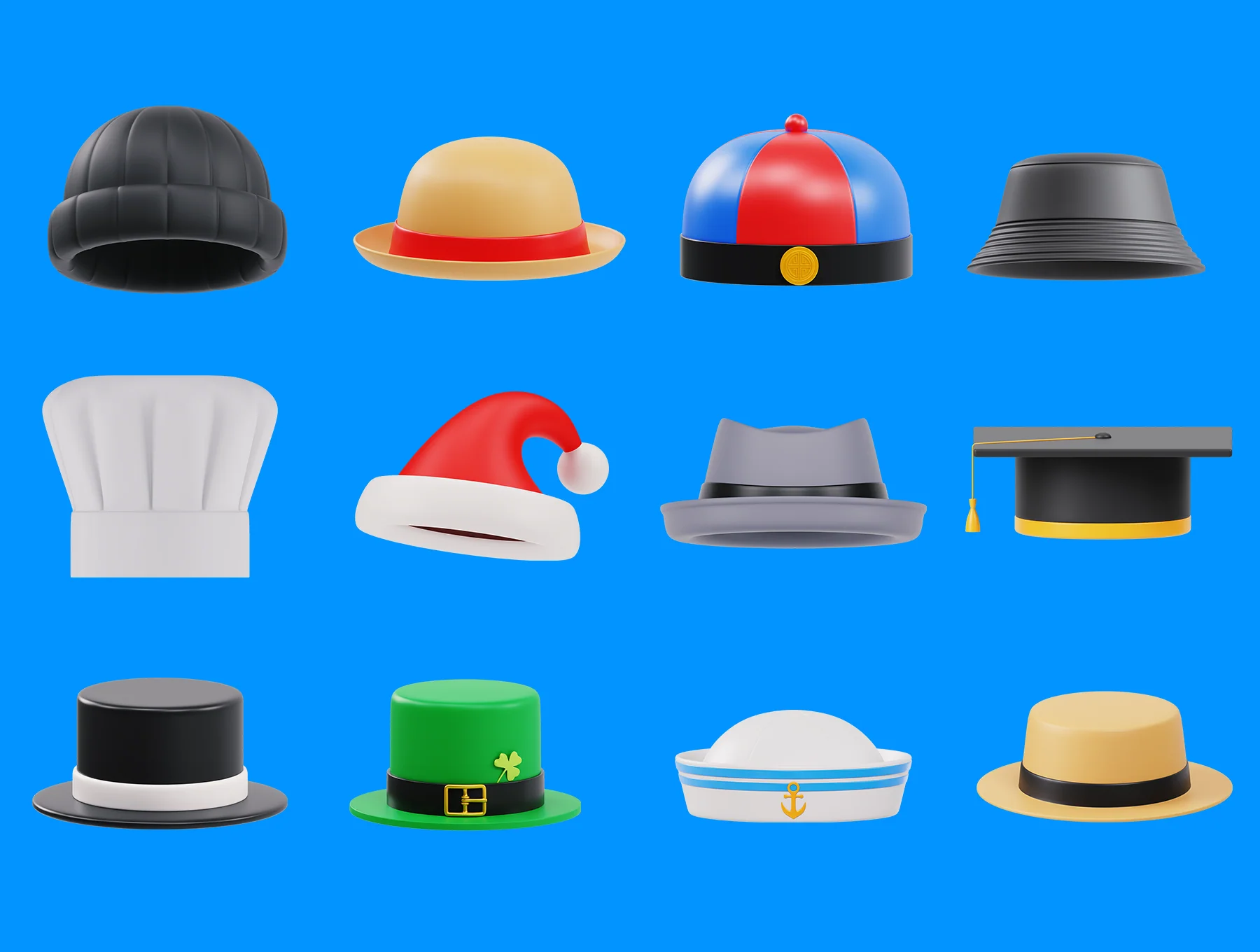 Headgear 3D Icon Pack 5