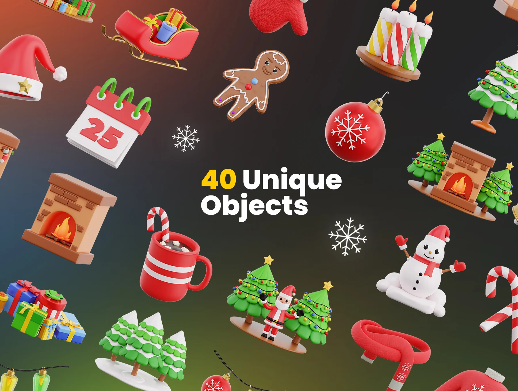 Christmas Eve 3D Icons 5