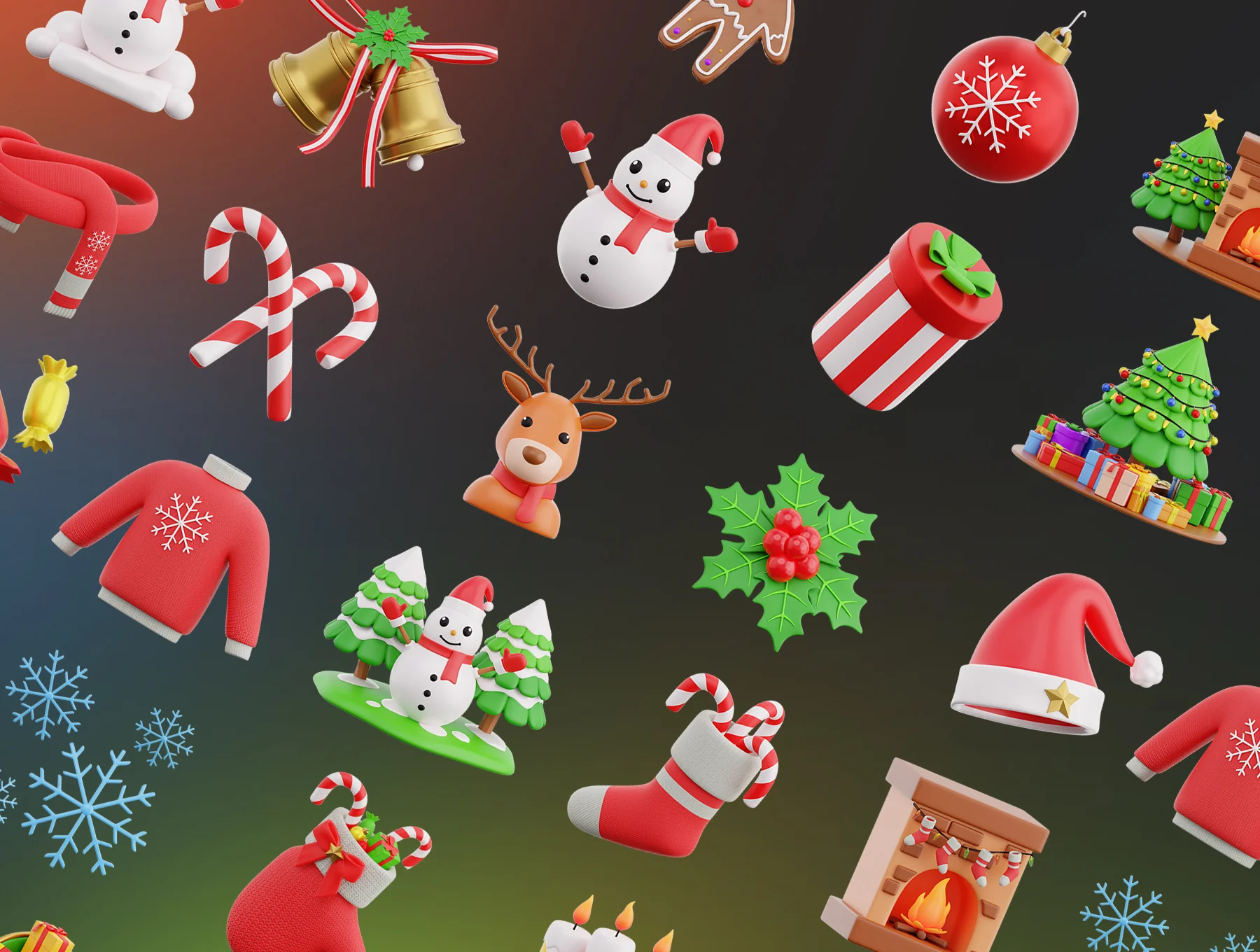 Christmas Eve 3D Icons 6