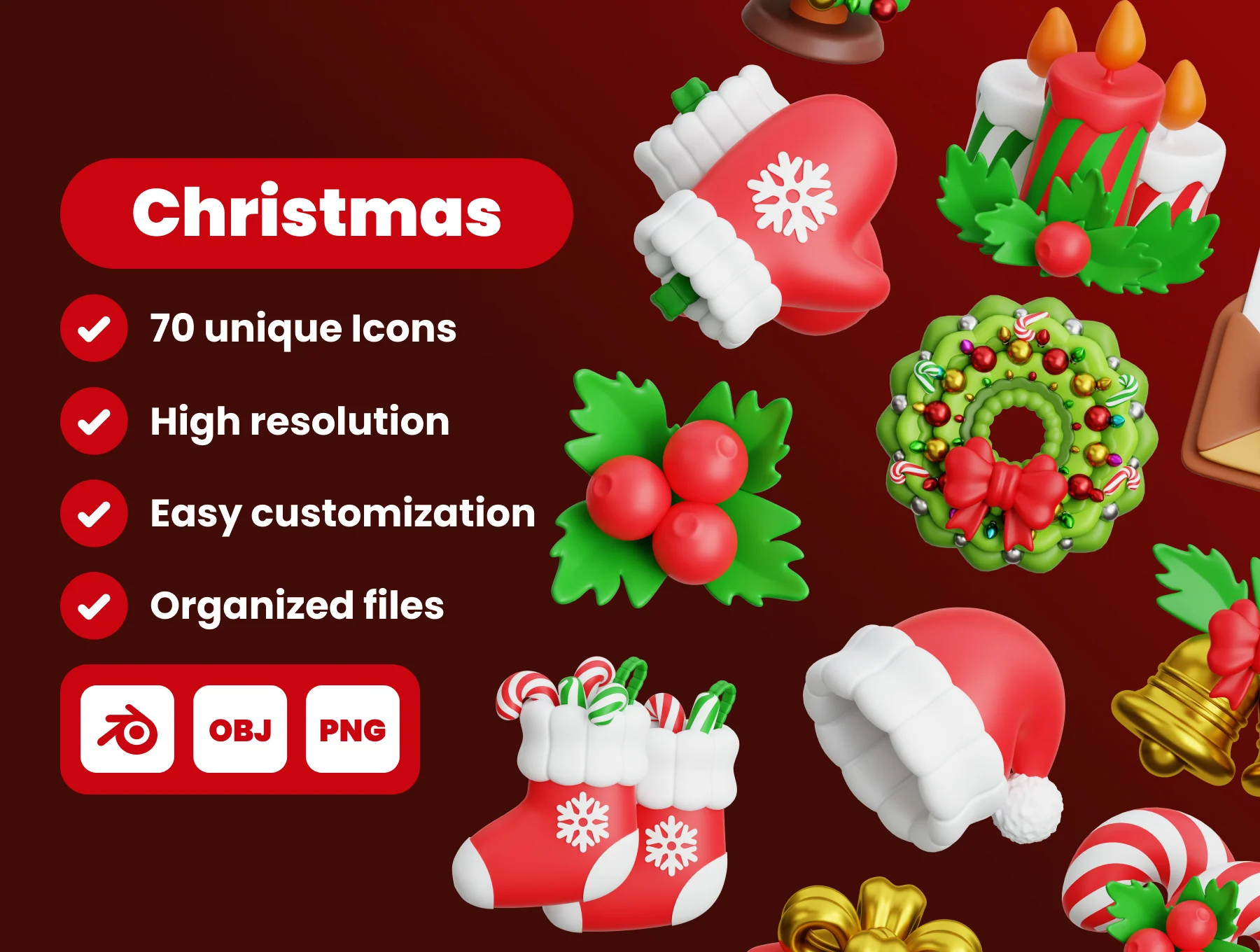 Christmas Eve 3D Illustration Pack