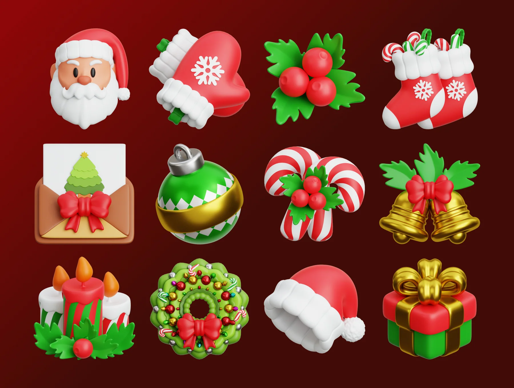 Christmas Eve 3D Illustration Pack 4