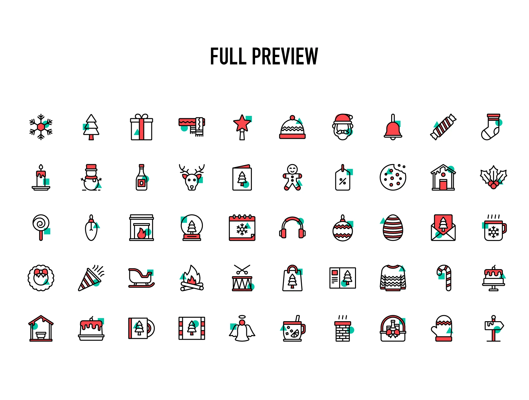 Christmas icon set 3