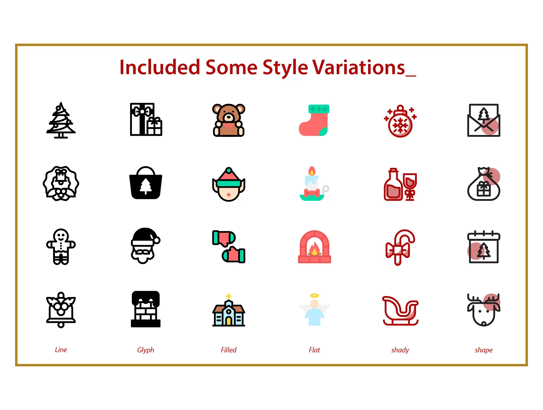 150 Christmas Icons Set 5