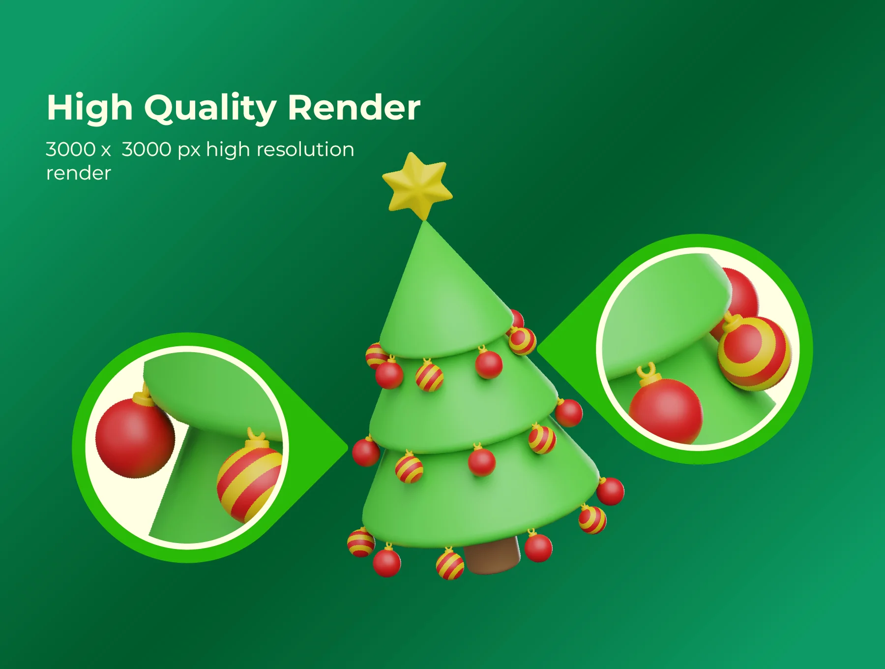Christmas Object 3D Icon Pack 3