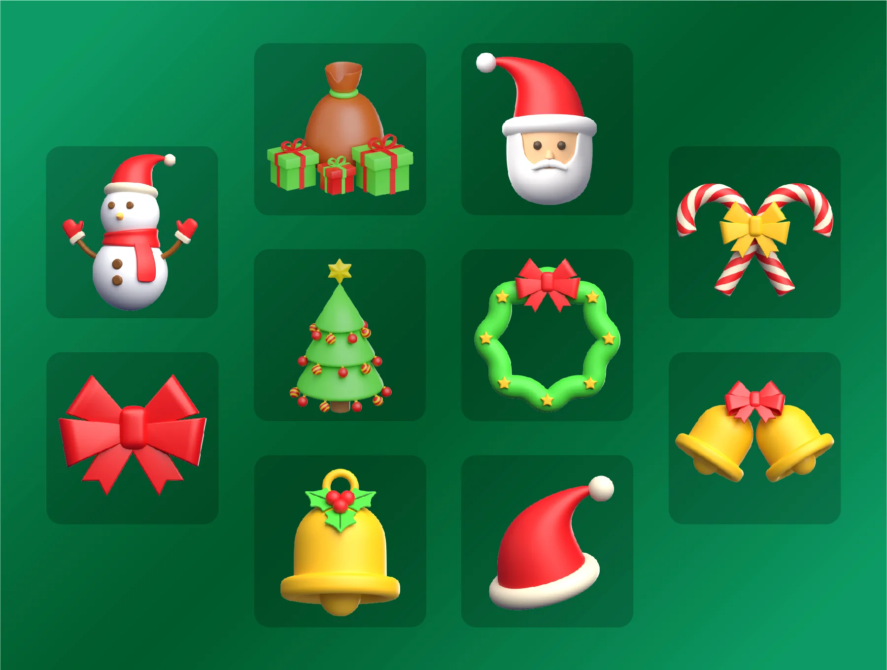 Christmas Object 3D Icon Pack 8