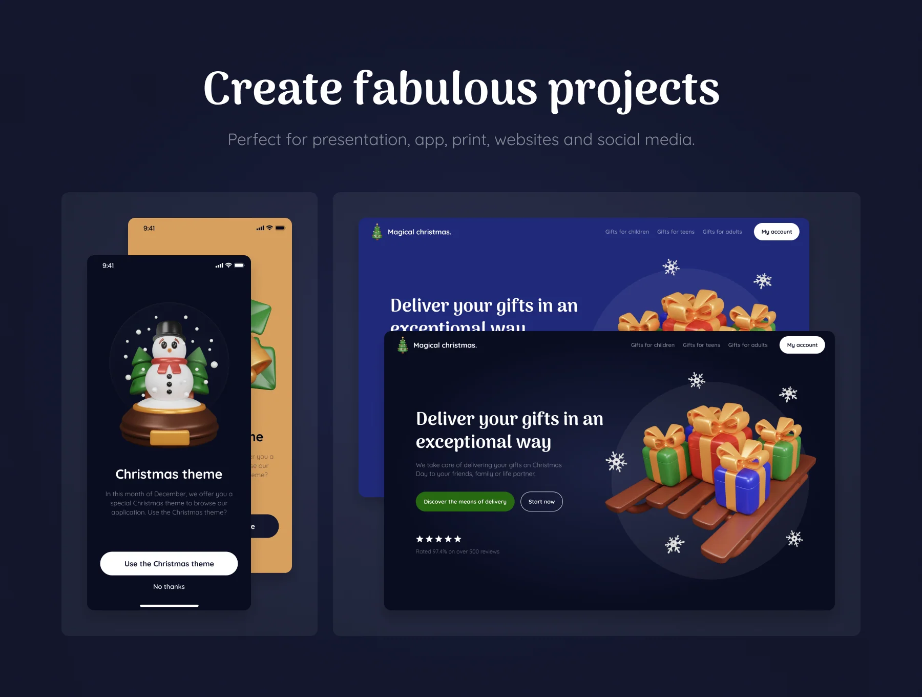 Christmas Pack - Customizable 3D Icons 3