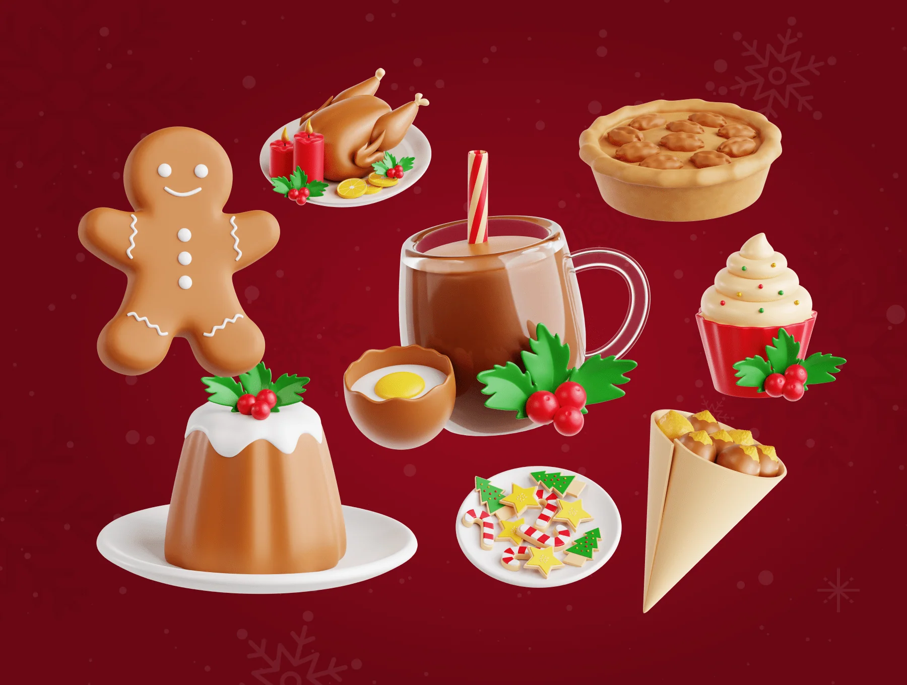 Christmas Time 3D Icon Set 5