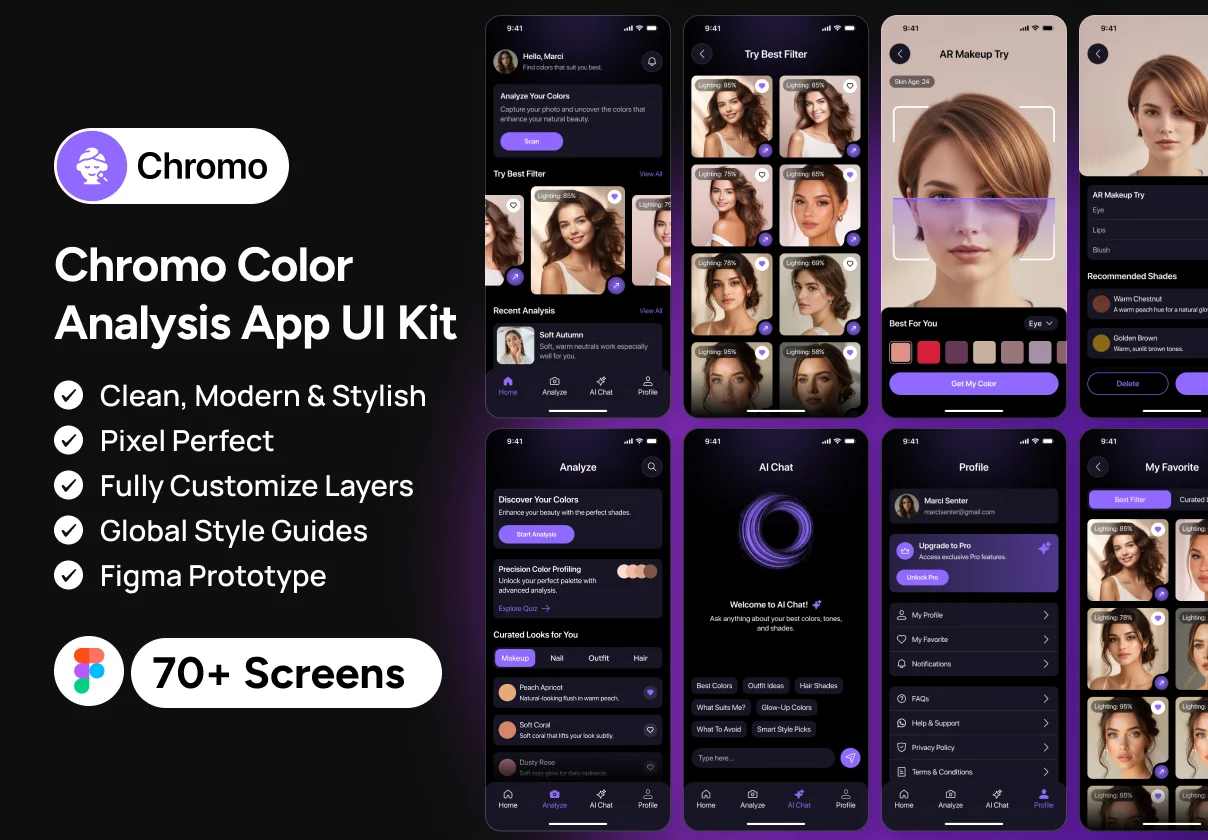 Chromo – Color Analysis App UI Kit