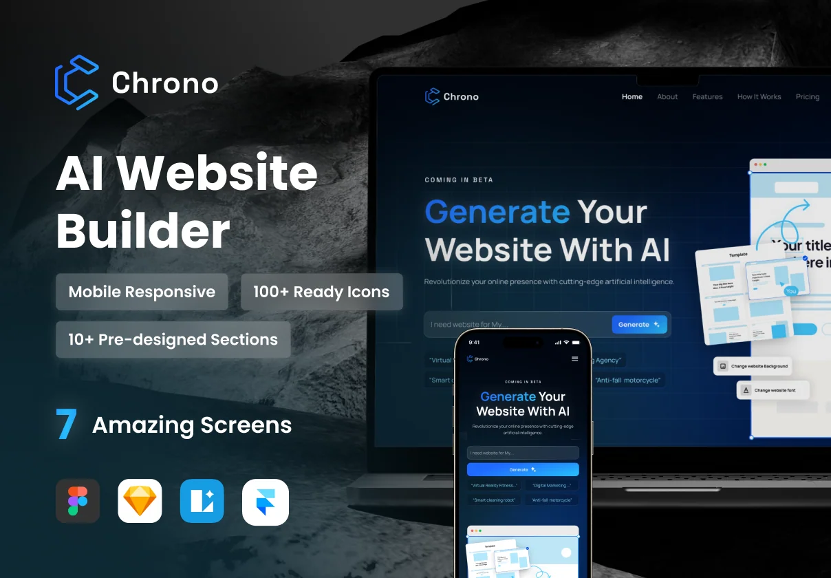 Chrono - AI Website Builder Framer Landing Page UI Kit