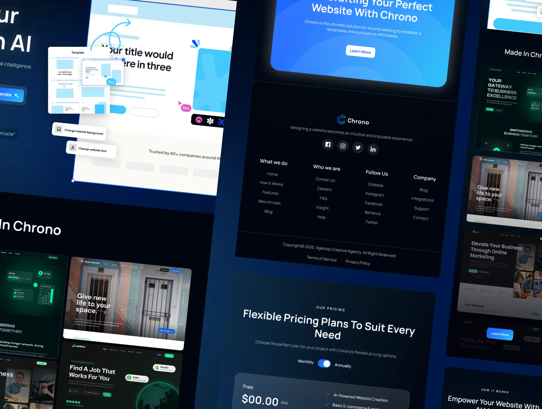 Chrono - AI Website Builder Framer Landing Page UI Kit 2