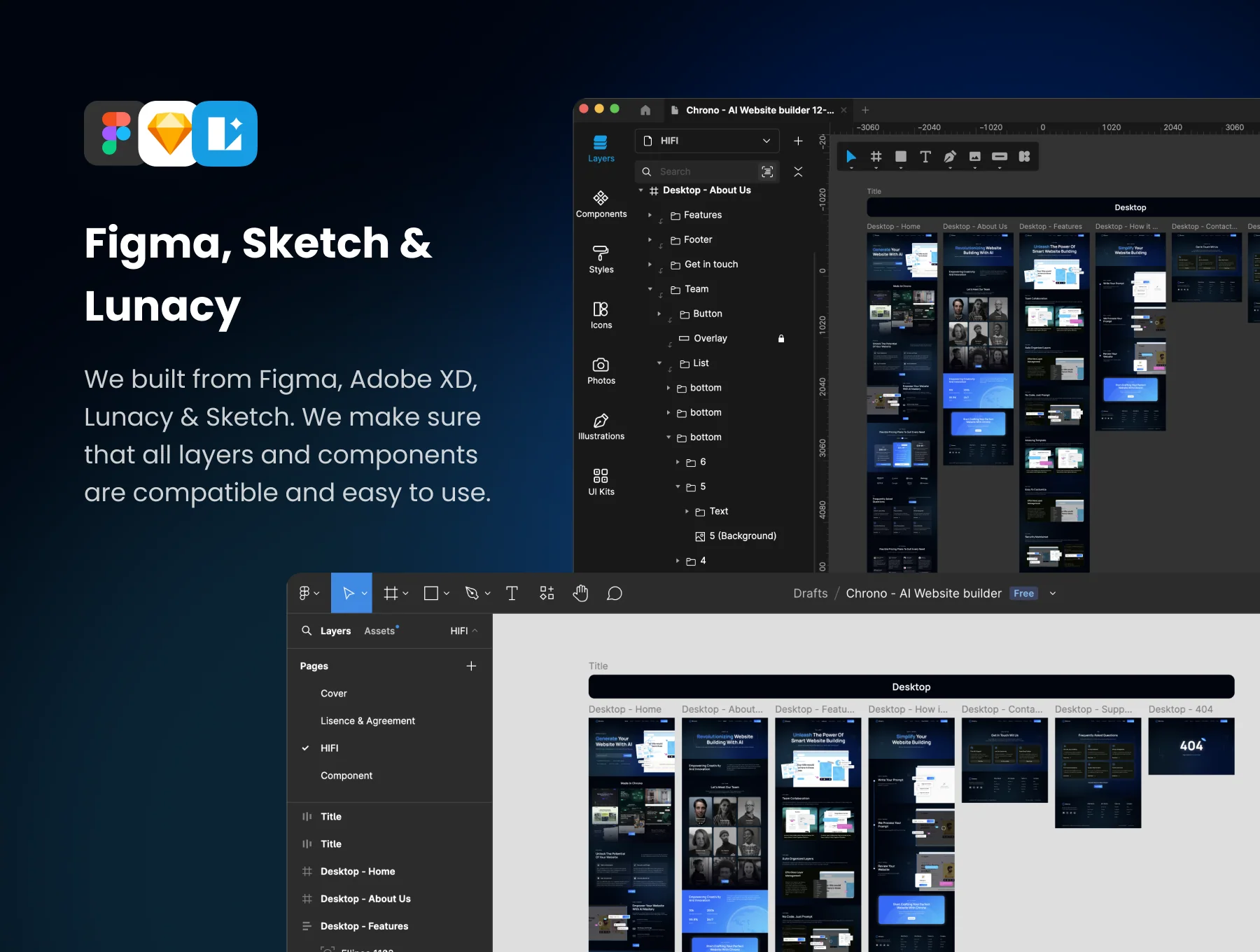 Chrono - AI Website Builder Framer Landing Page UI Kit 6
