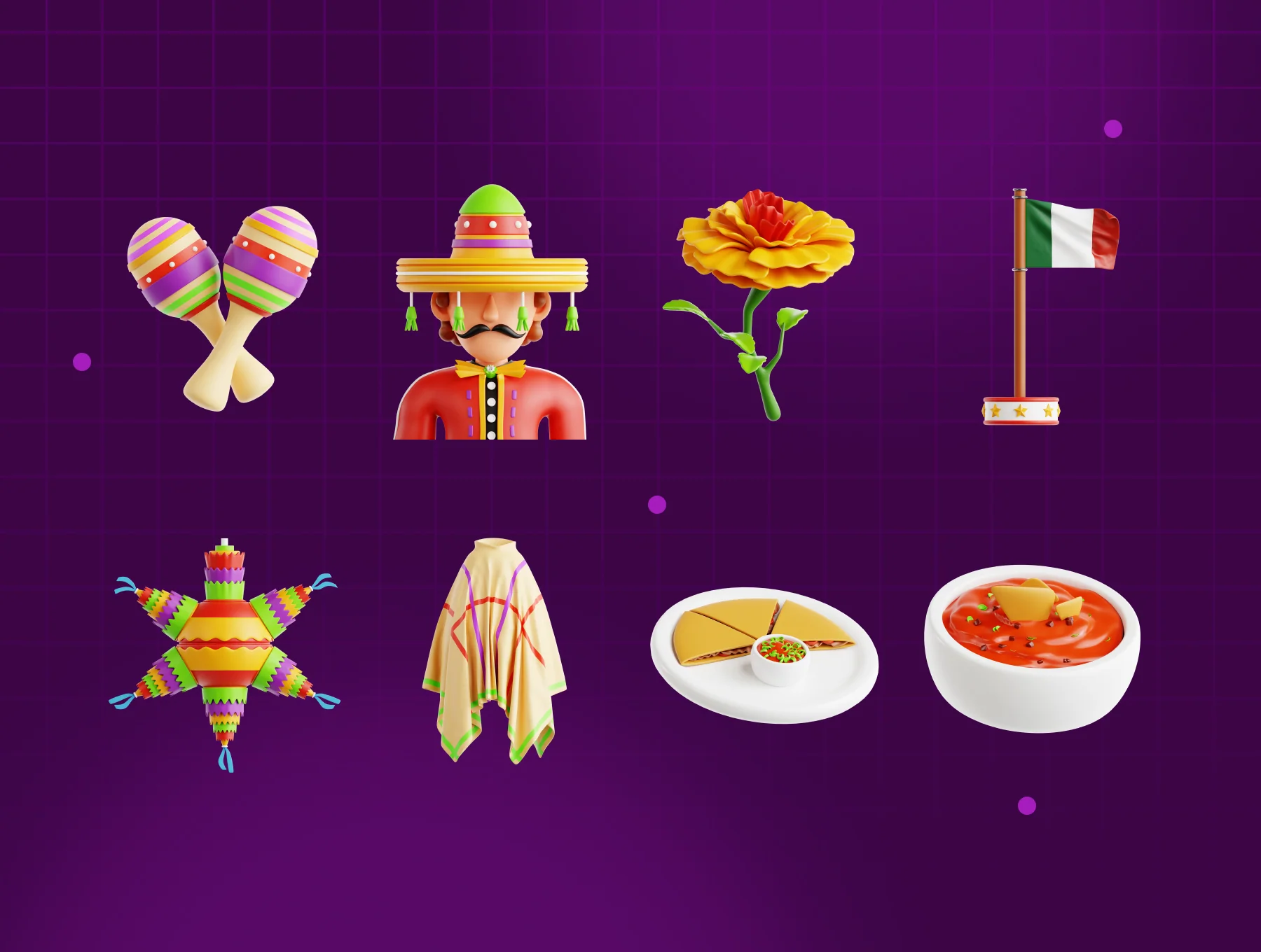 Cinco de Mayo 3D Icon Set 5