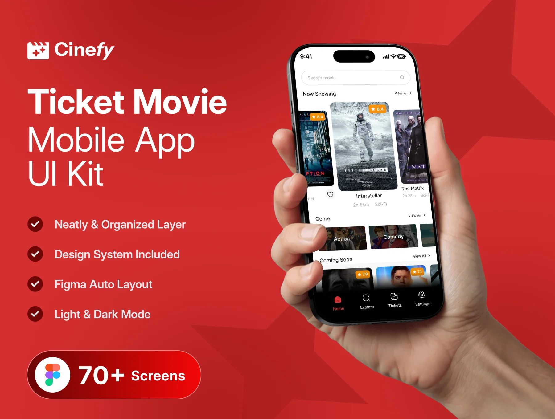 Cinefy - Ticket Movie Booking UI KIt App