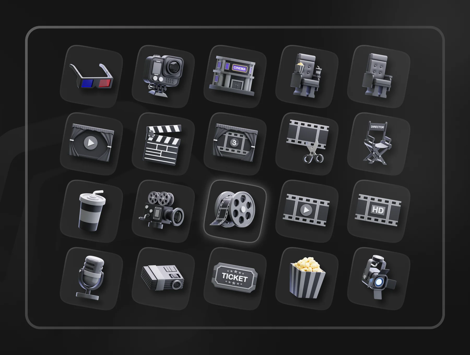 Cinema 3D Icon Set 2