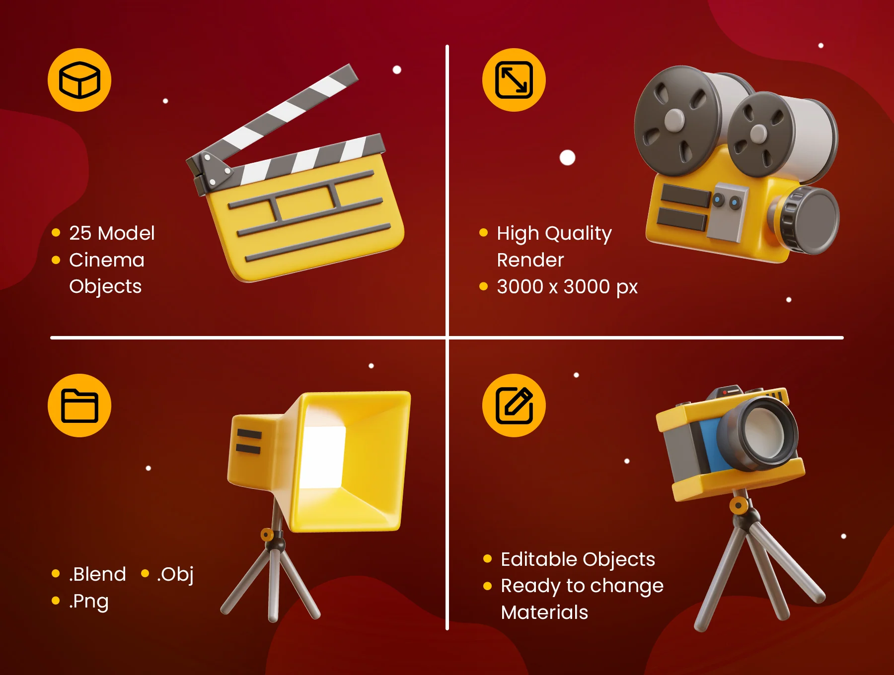 Cinema 3D Icons 2