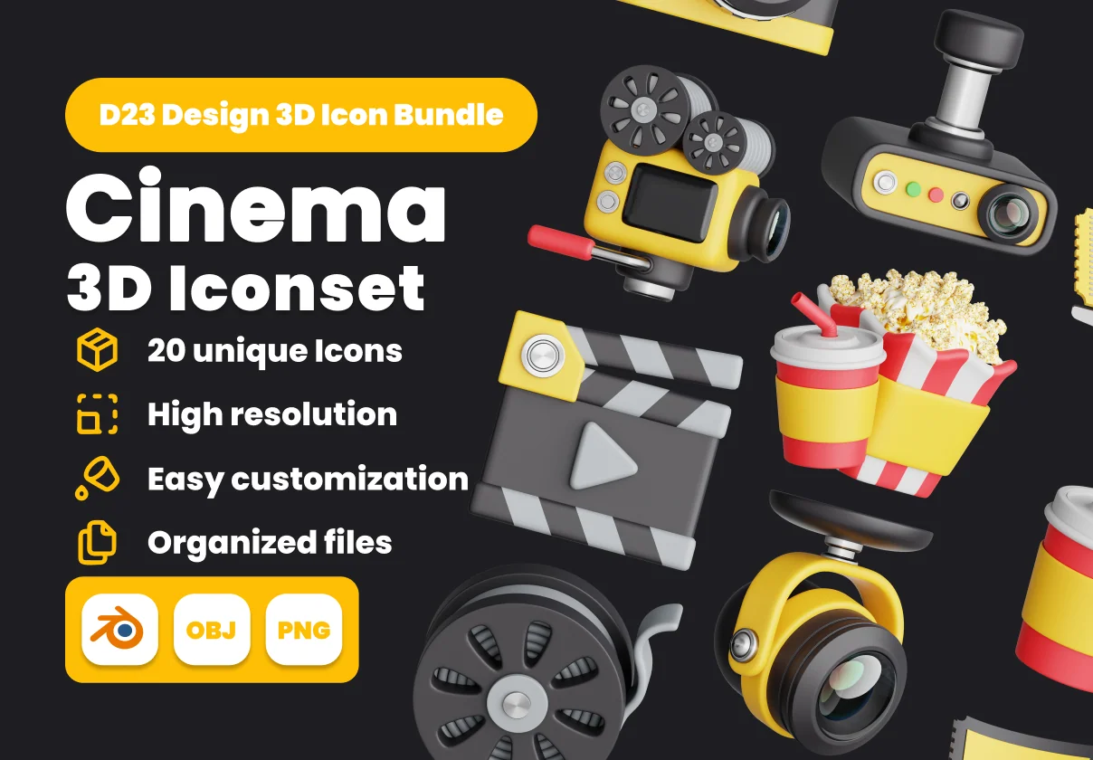 Cinema 3D Illustration Pack