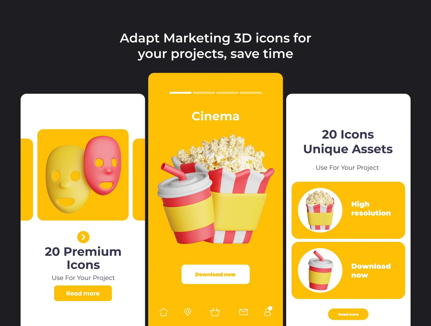Cinema 3D Illustration Pack 3
