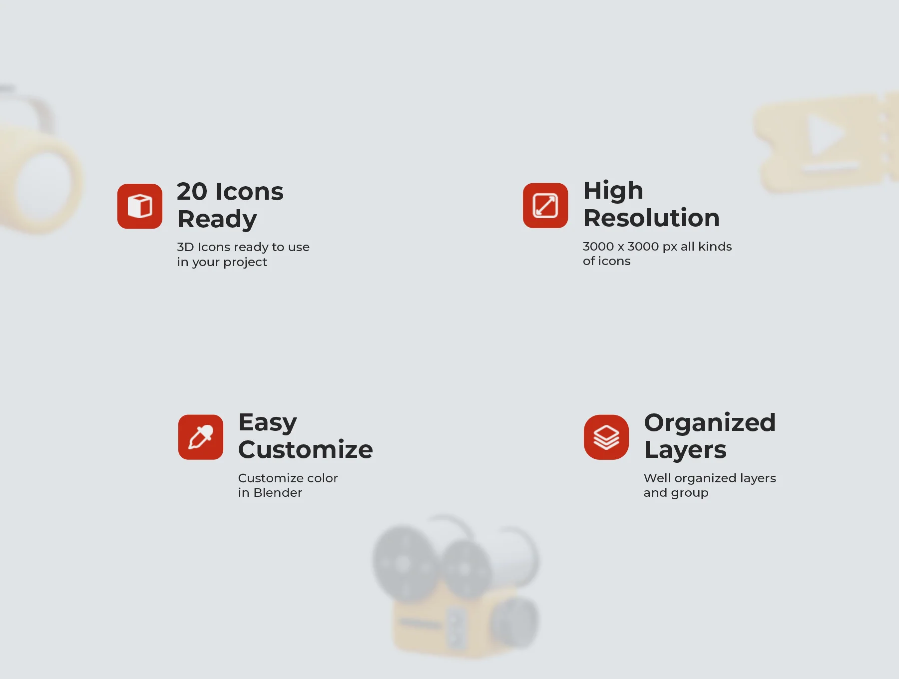 Cinema 3D Icons 2