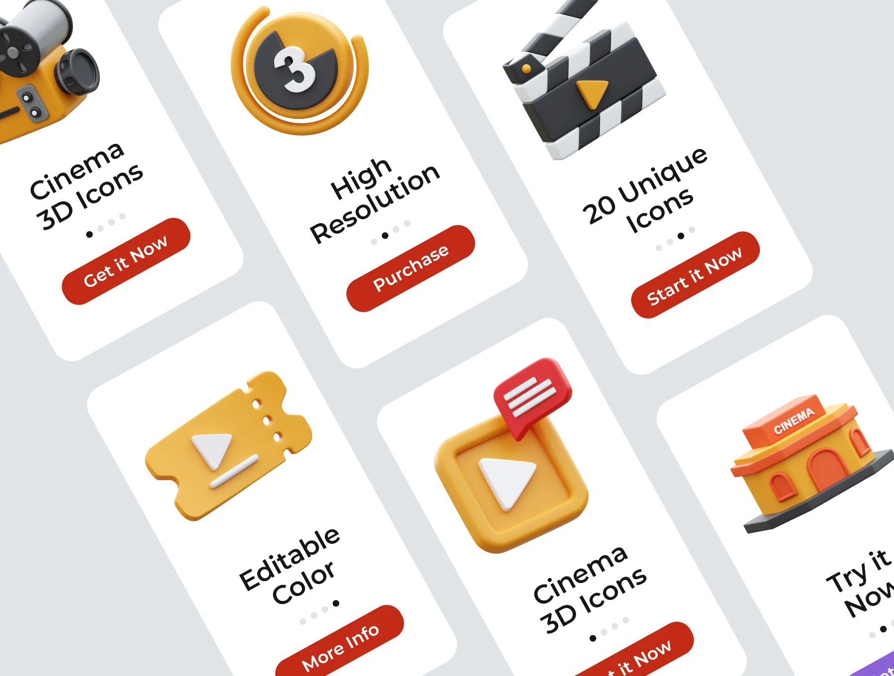 Cinema 3D Icons 5