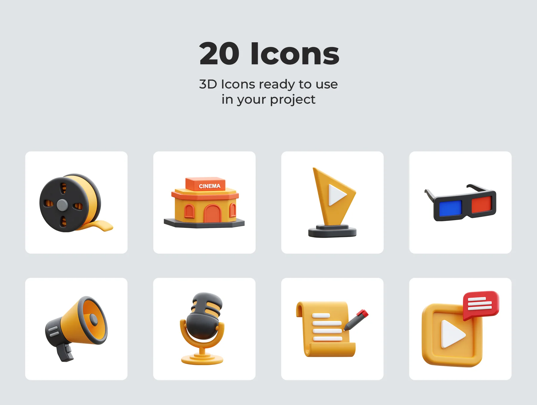 Cinema 3D Icons 7