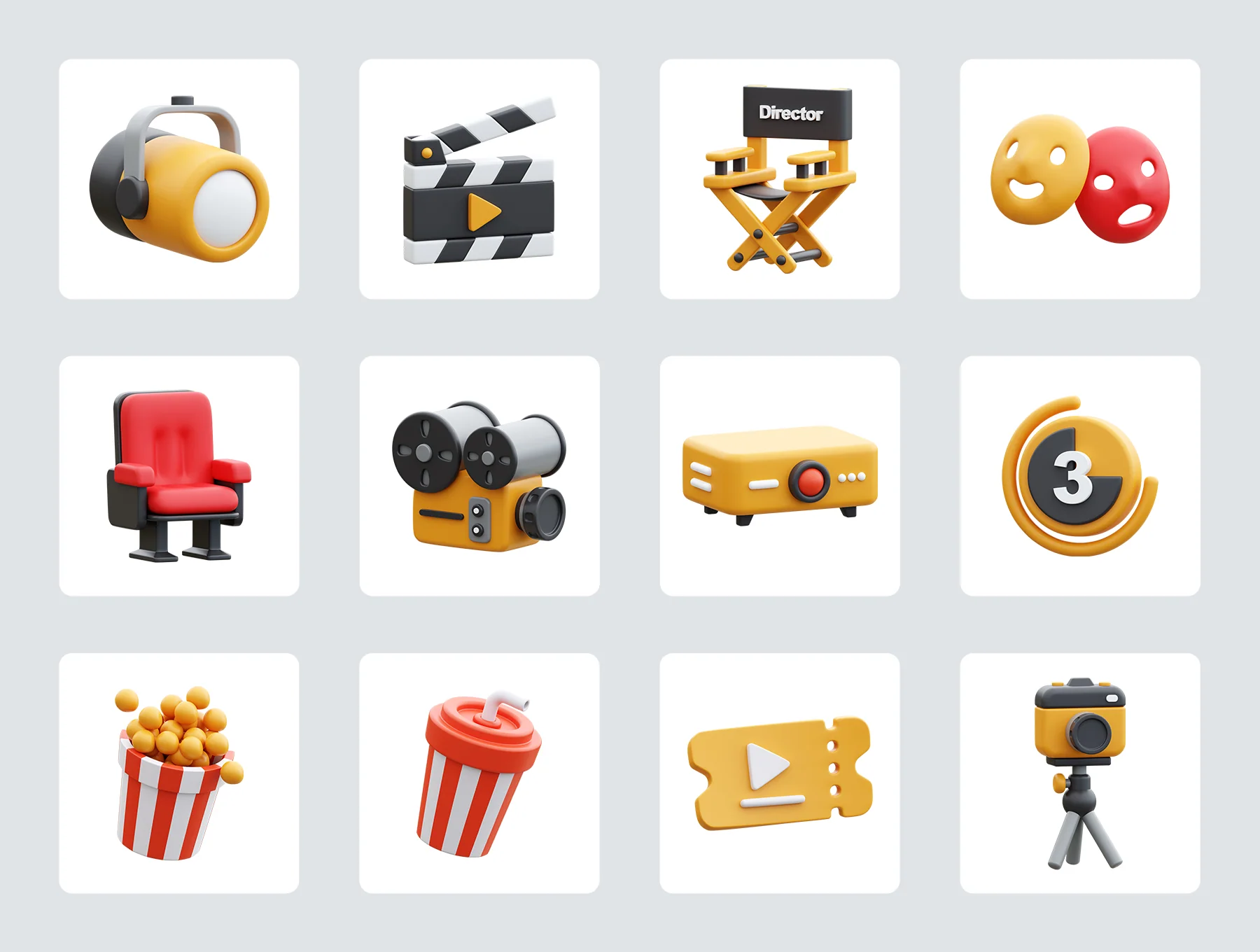Cinema 3D Icons 8