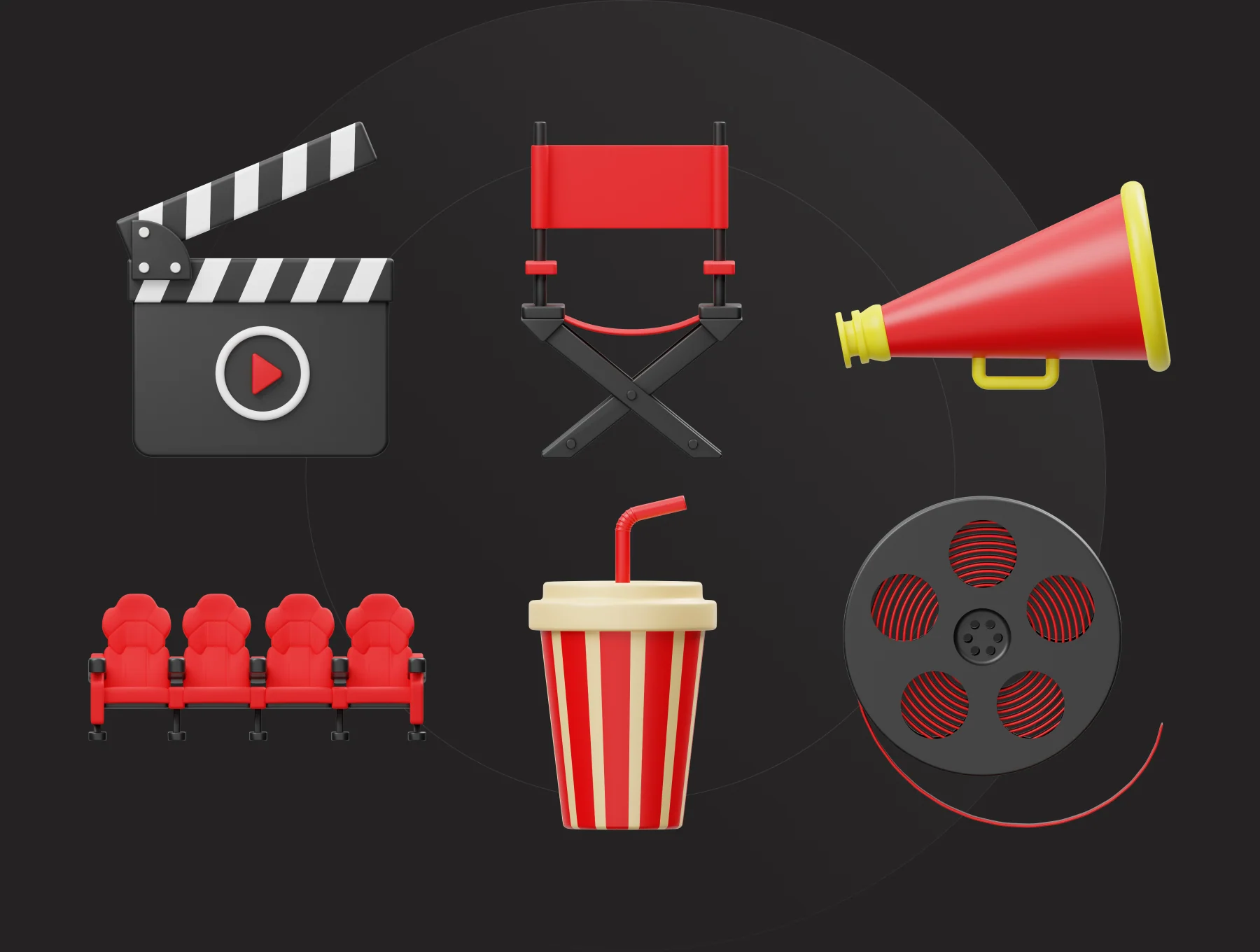 Cinema And Movie 3D Icon 6