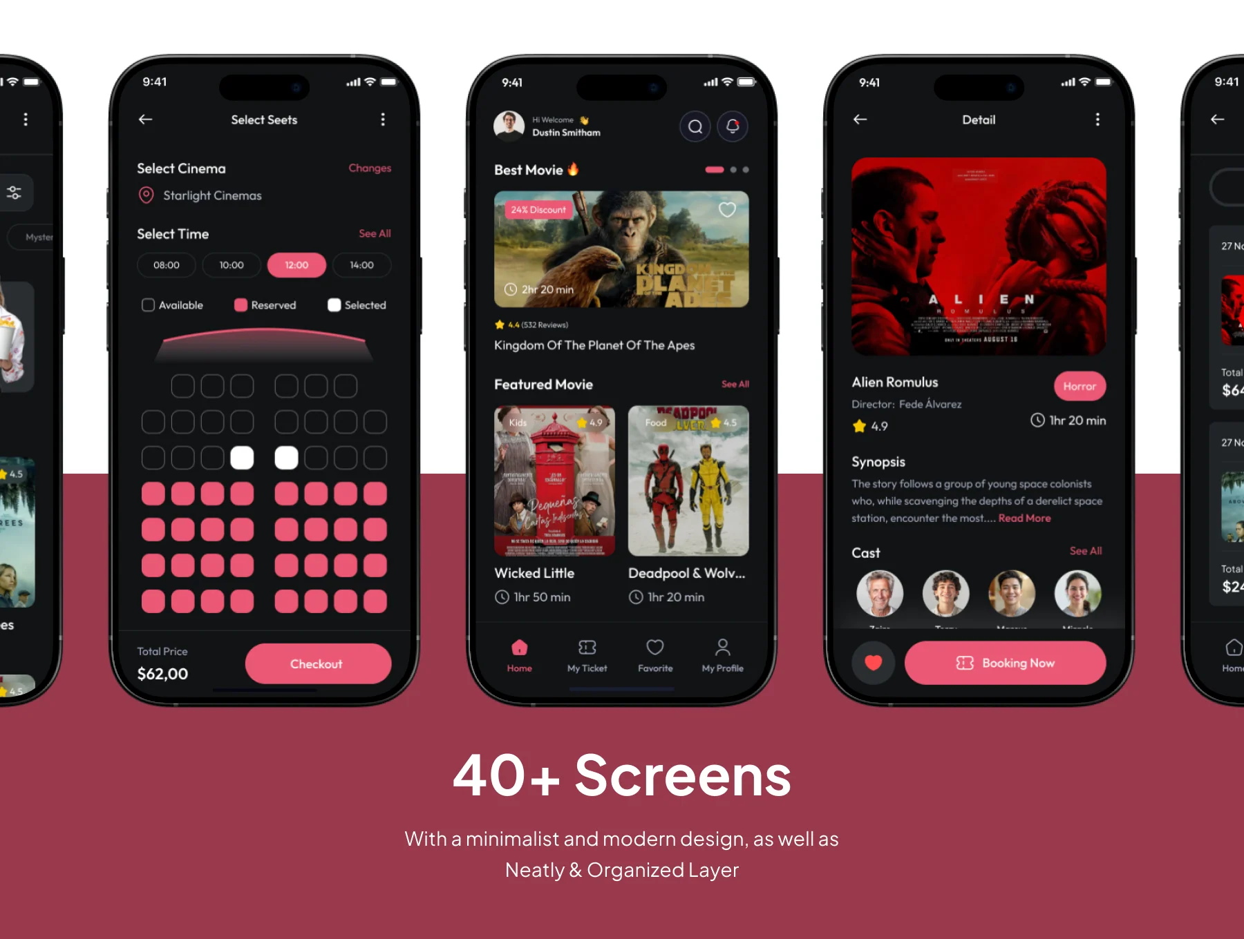 CinemaGo -  Ticket Movie Booking Premium UI KIts App 4