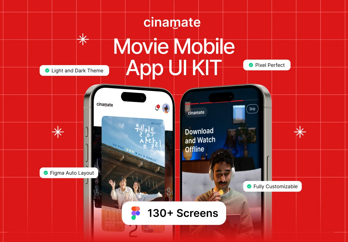 Cinemate - Movie Mobile App UI KIT